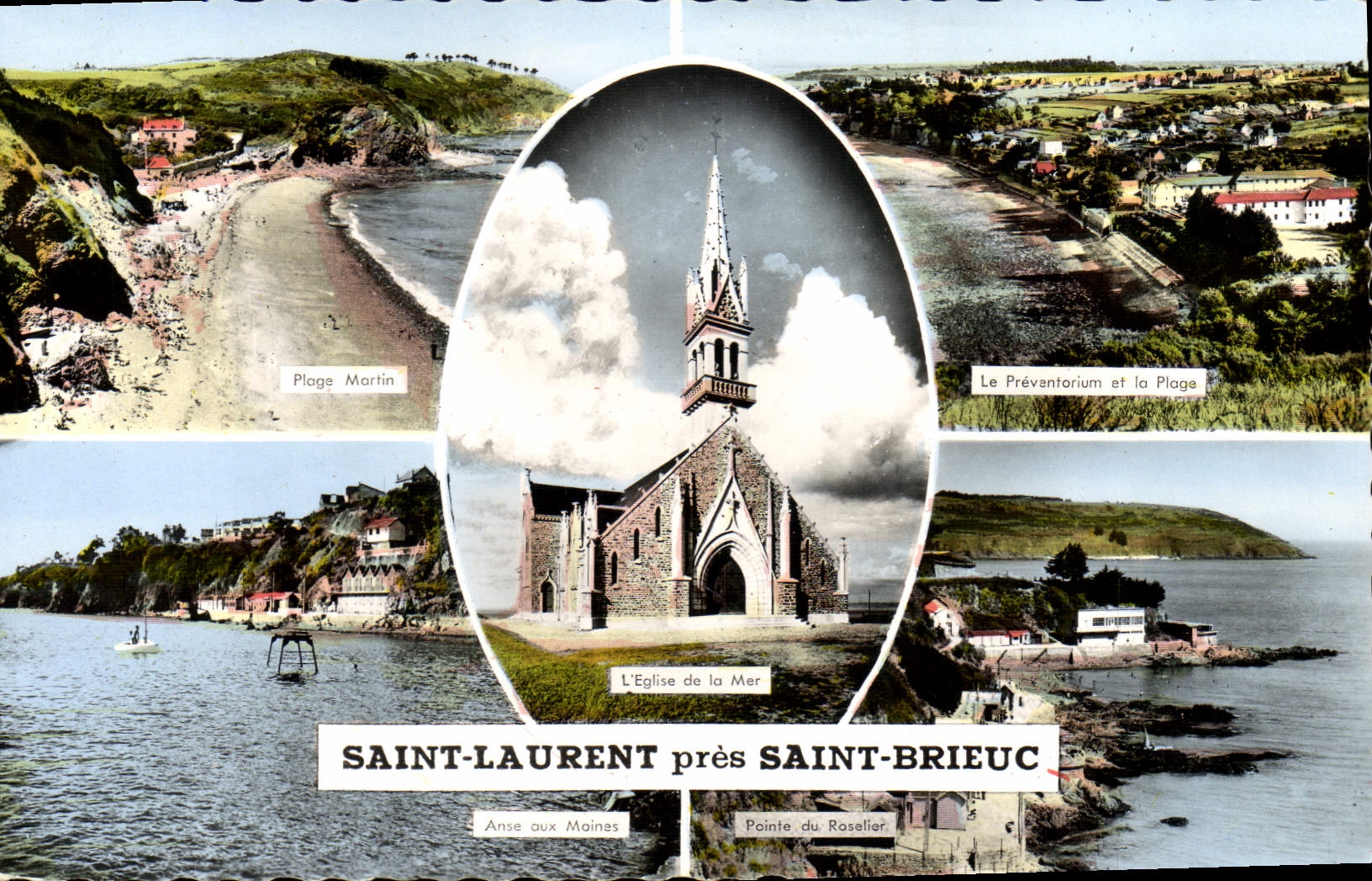 MODERN CARD Saint Laurent Close Saint Brieuc Beach Martin Handle with the monks