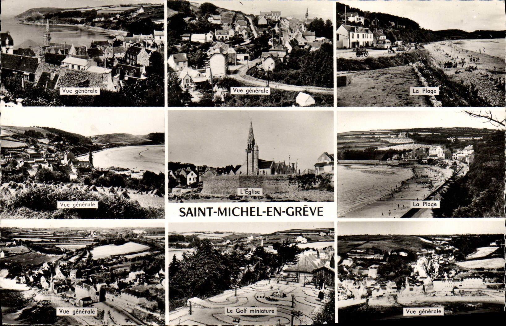 MODERN CARD Saint Michel Burdens the Golf beach View with It