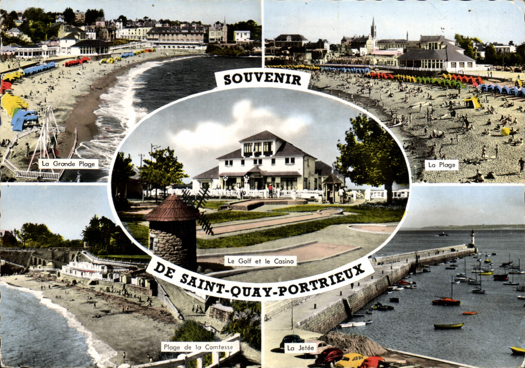 CPM Souvenir De Saint Quay Portrieux La grande plage de la comtesse Jetee