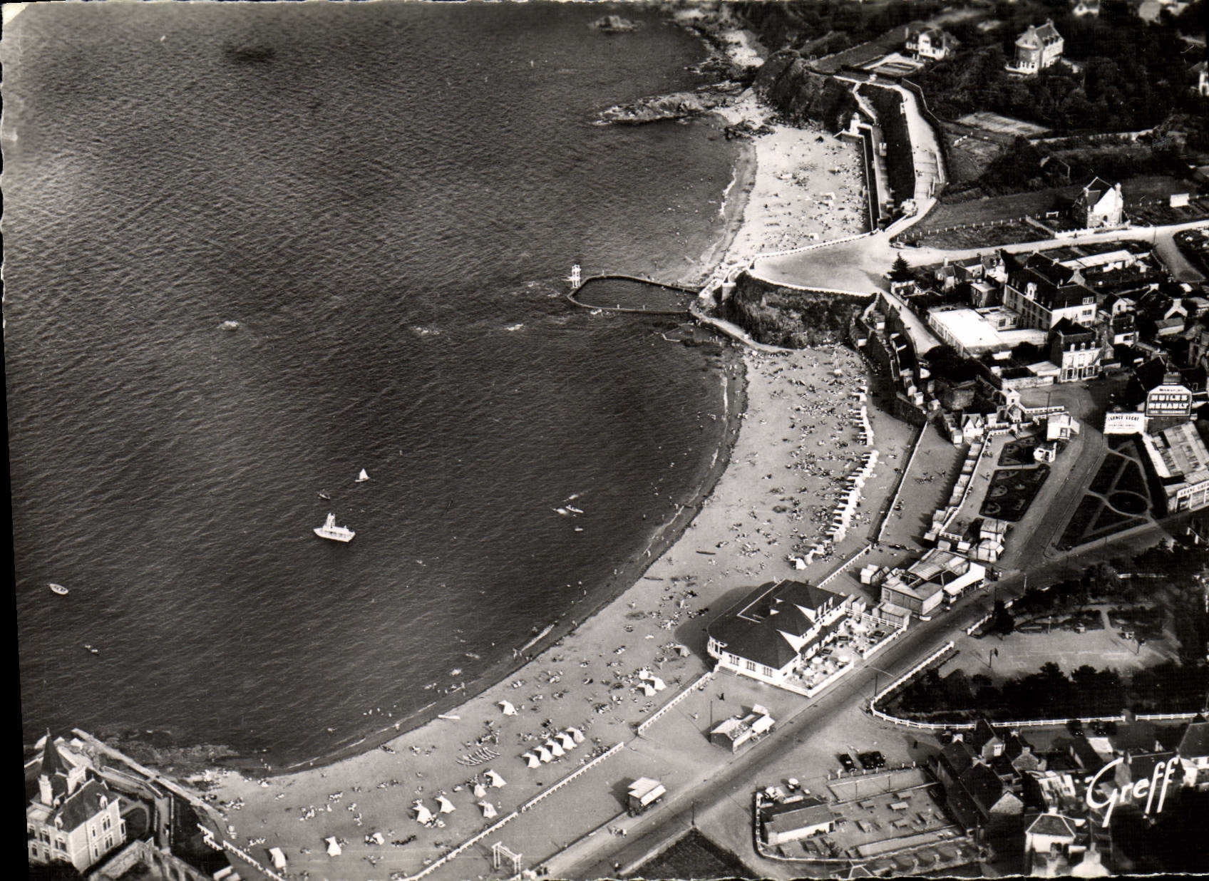 CPAM In Brittany Saint Quay Portrieux Seen Air Beaches the Swimming pool And the Casino