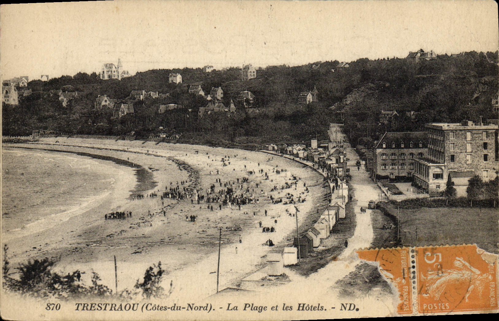 CPA Trestraou La Plage Et Les Hotels