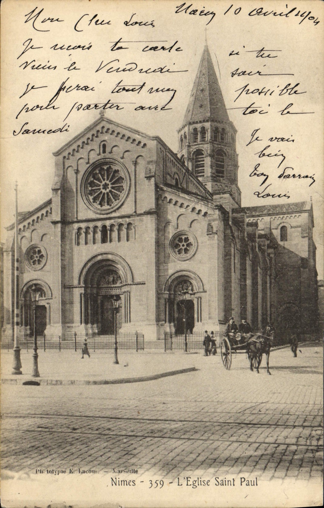 CPA Nimes L'Eglise Saint Paul