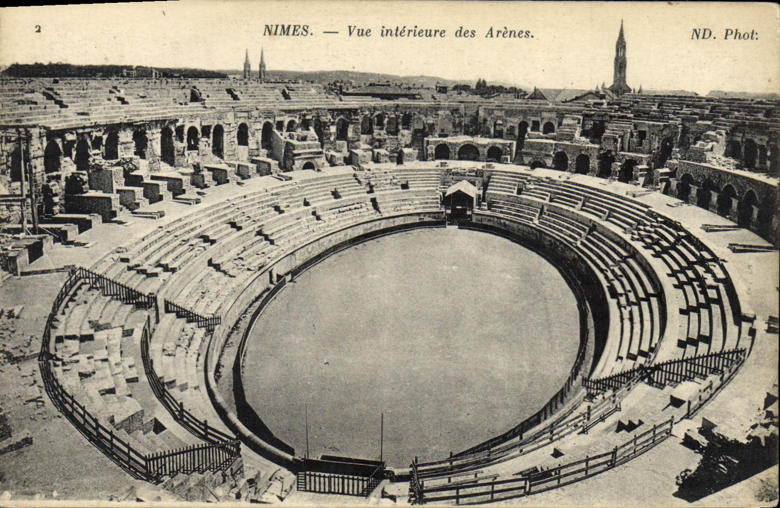 CPA Nimes Vue Interieure Des Arenes