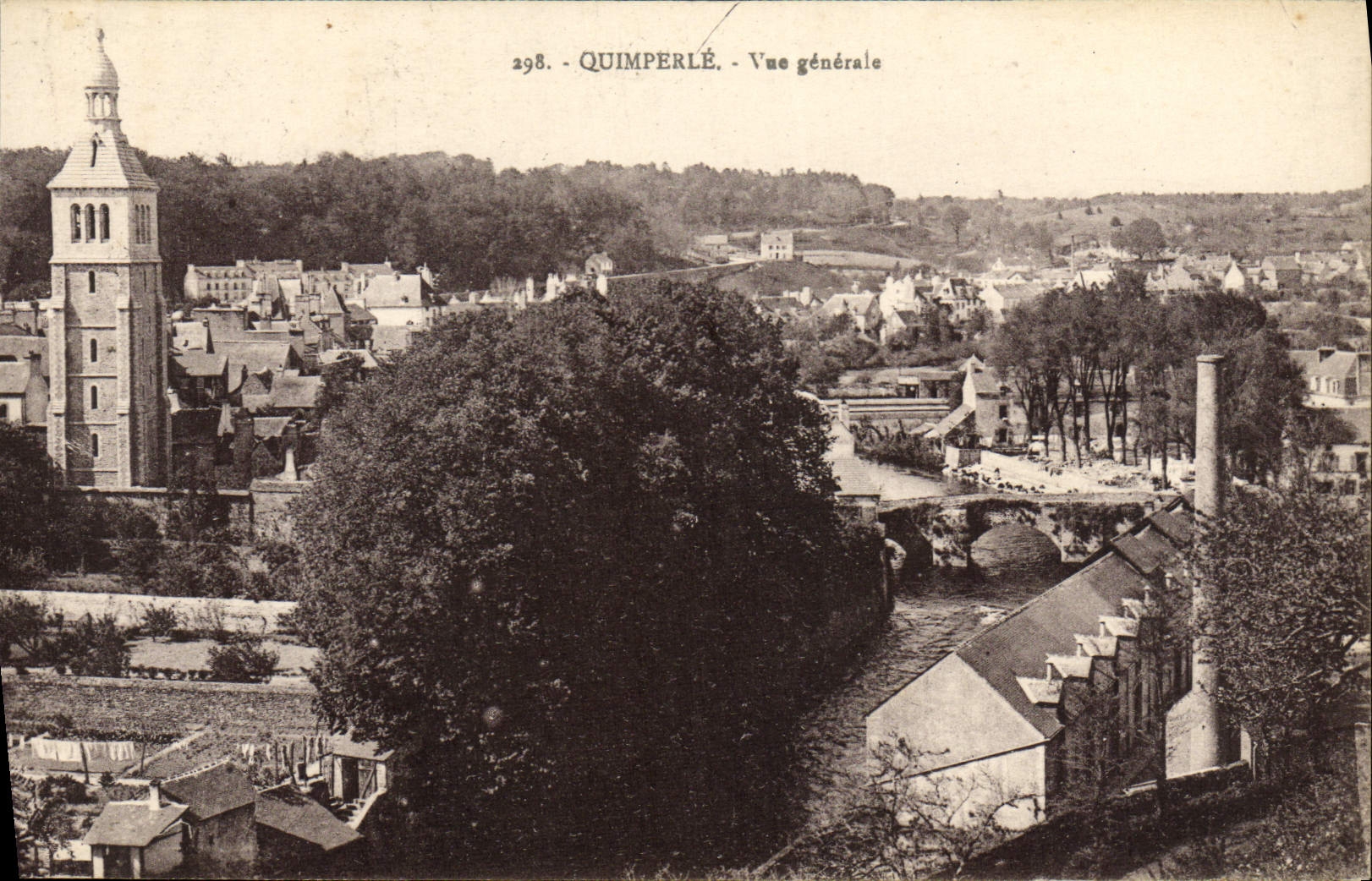 VINTAGE POSTCARD Quimperle View