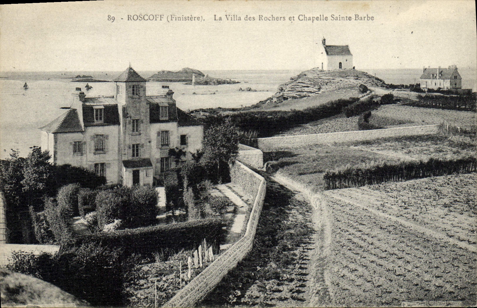 VINTAGE POSTCARD Roscoff the City of the Rocks and vault Sainte Barb