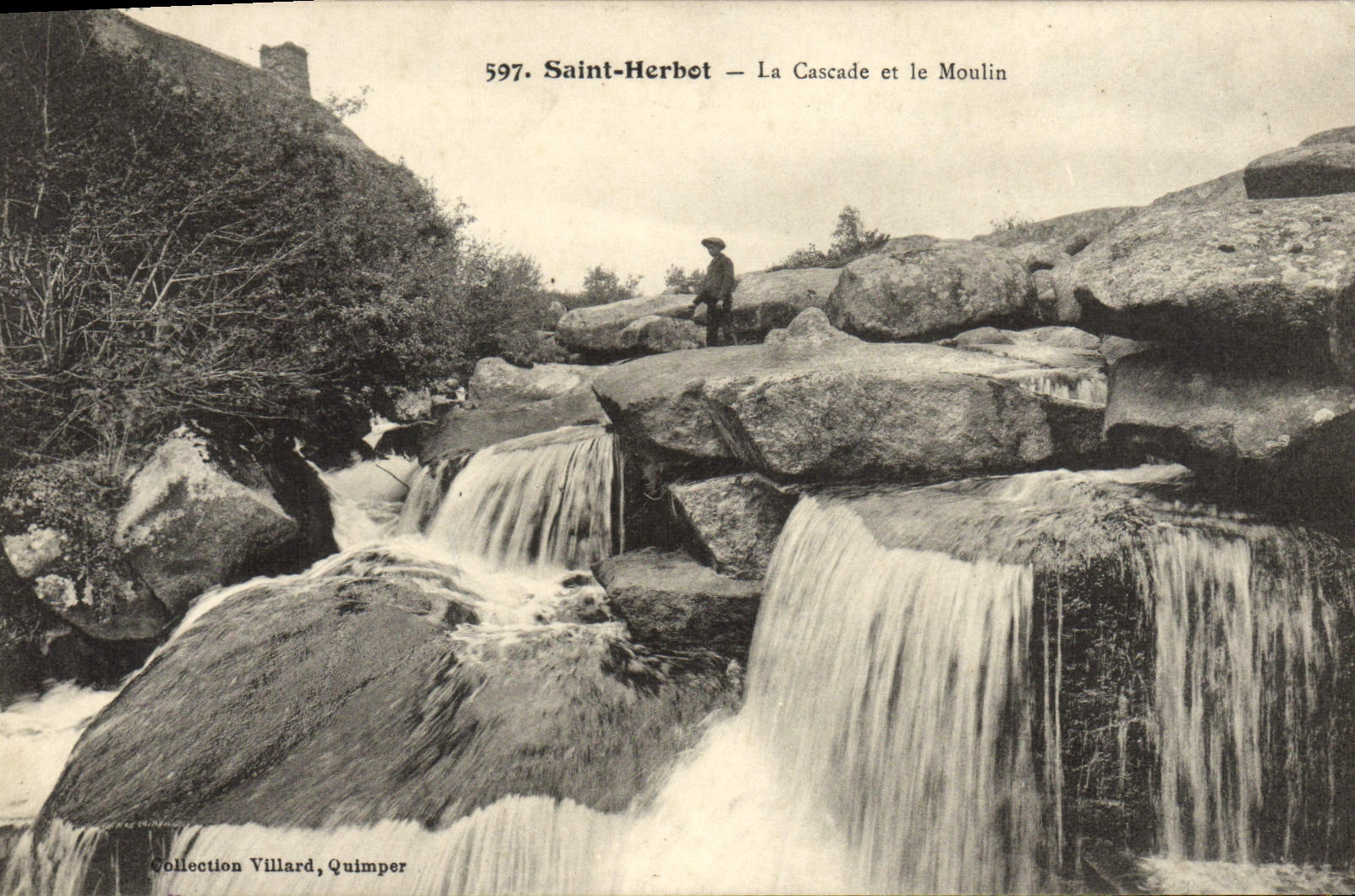 VINTAGE POSTCARD Holy Herbot the Cascade and the Mill