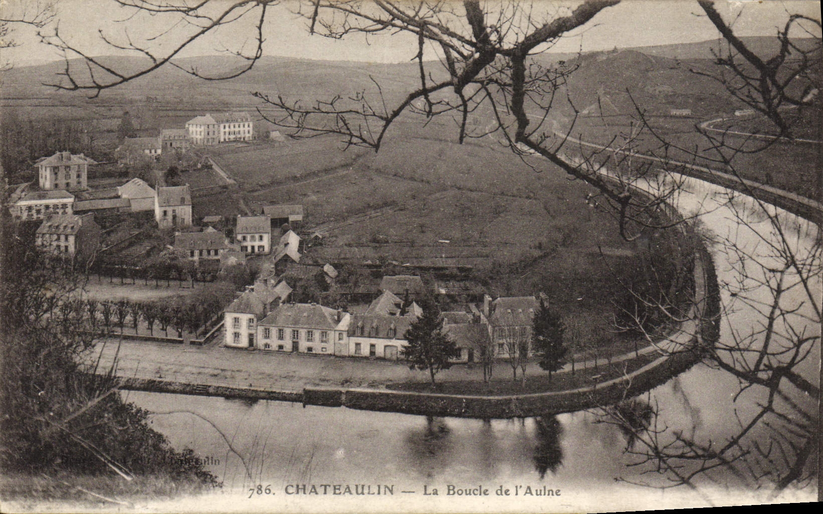 VINTAGE POSTCARD Chateaulin the Loop of the Alder