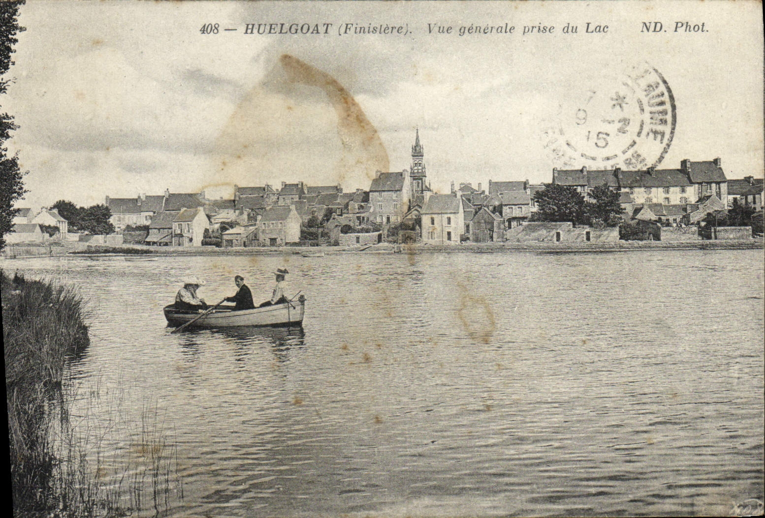 VINTAGE POSTCARD Huelgoat View taken of the Lake