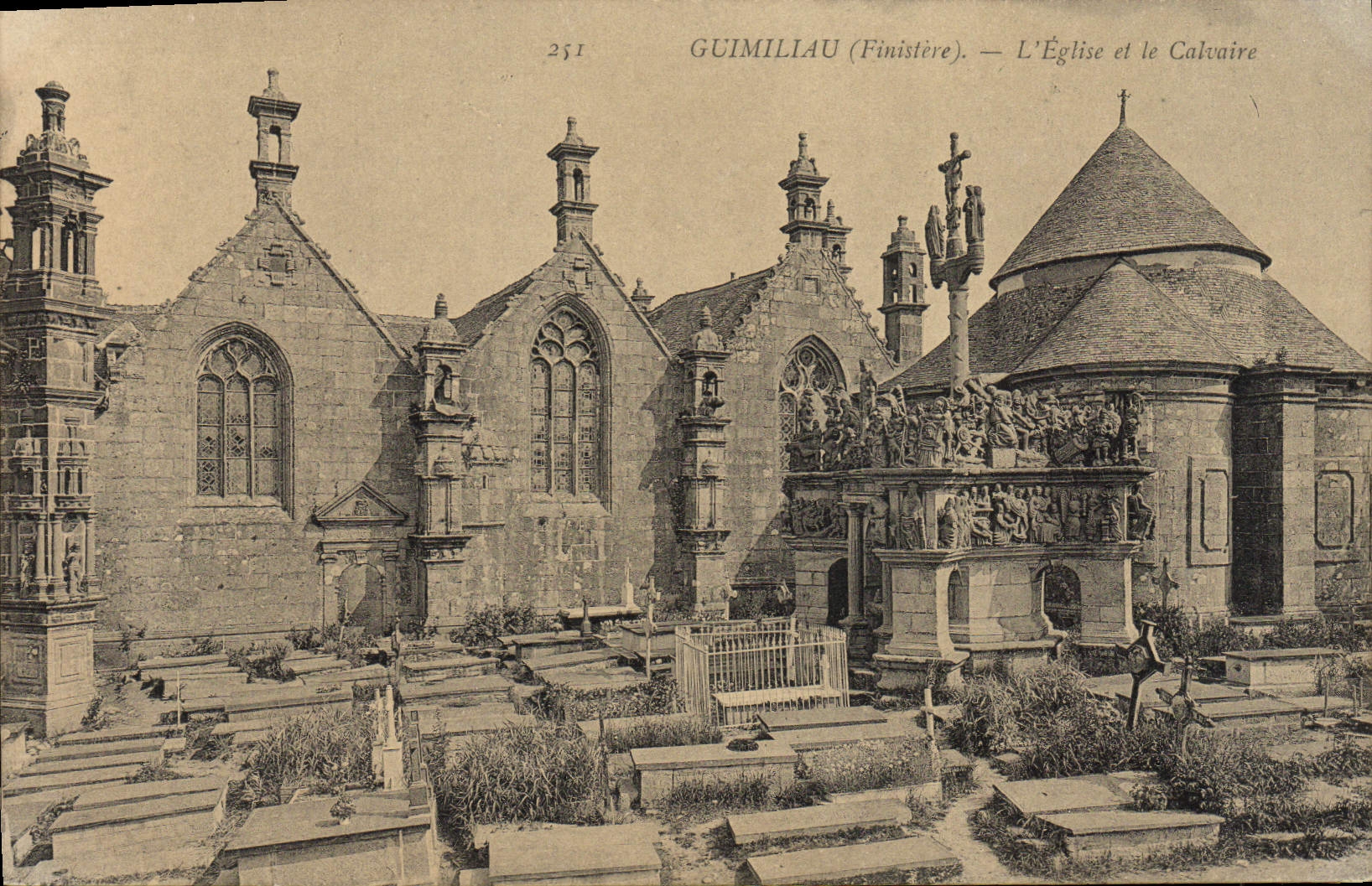 VINTAGE POSTCARD Guimiliau the Church and the Martyrdom