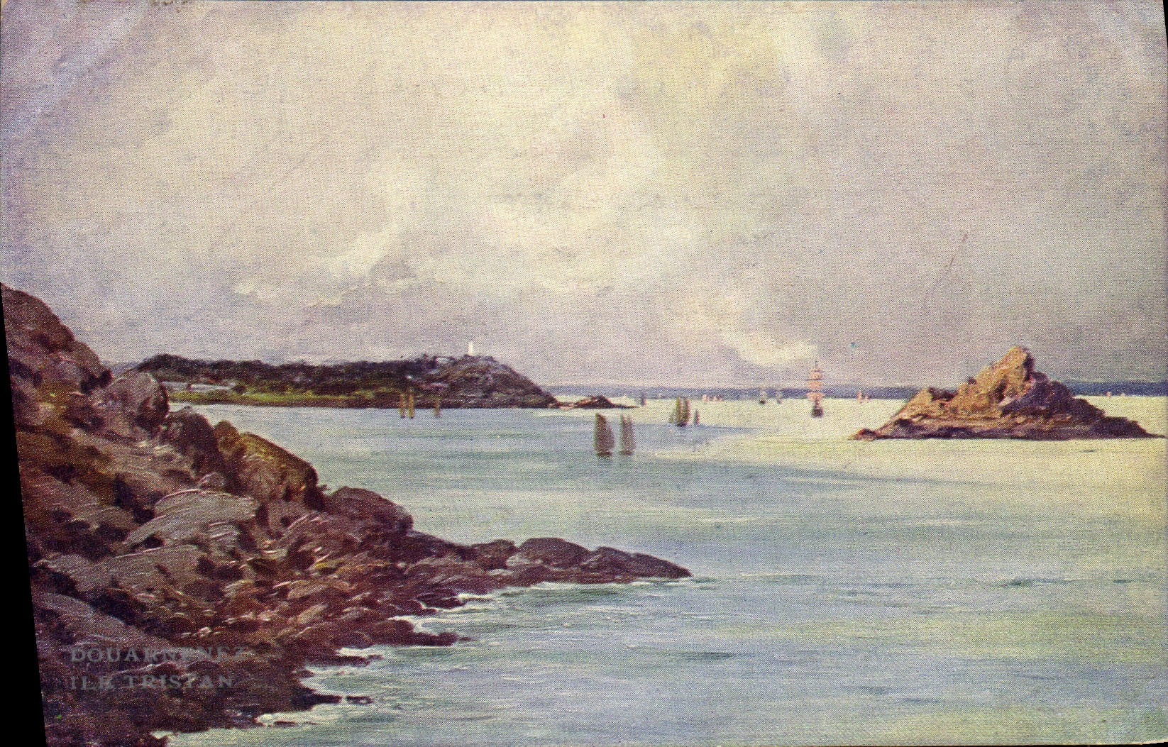 VINTAGE POSTCARD Douarnenez Island Tristan