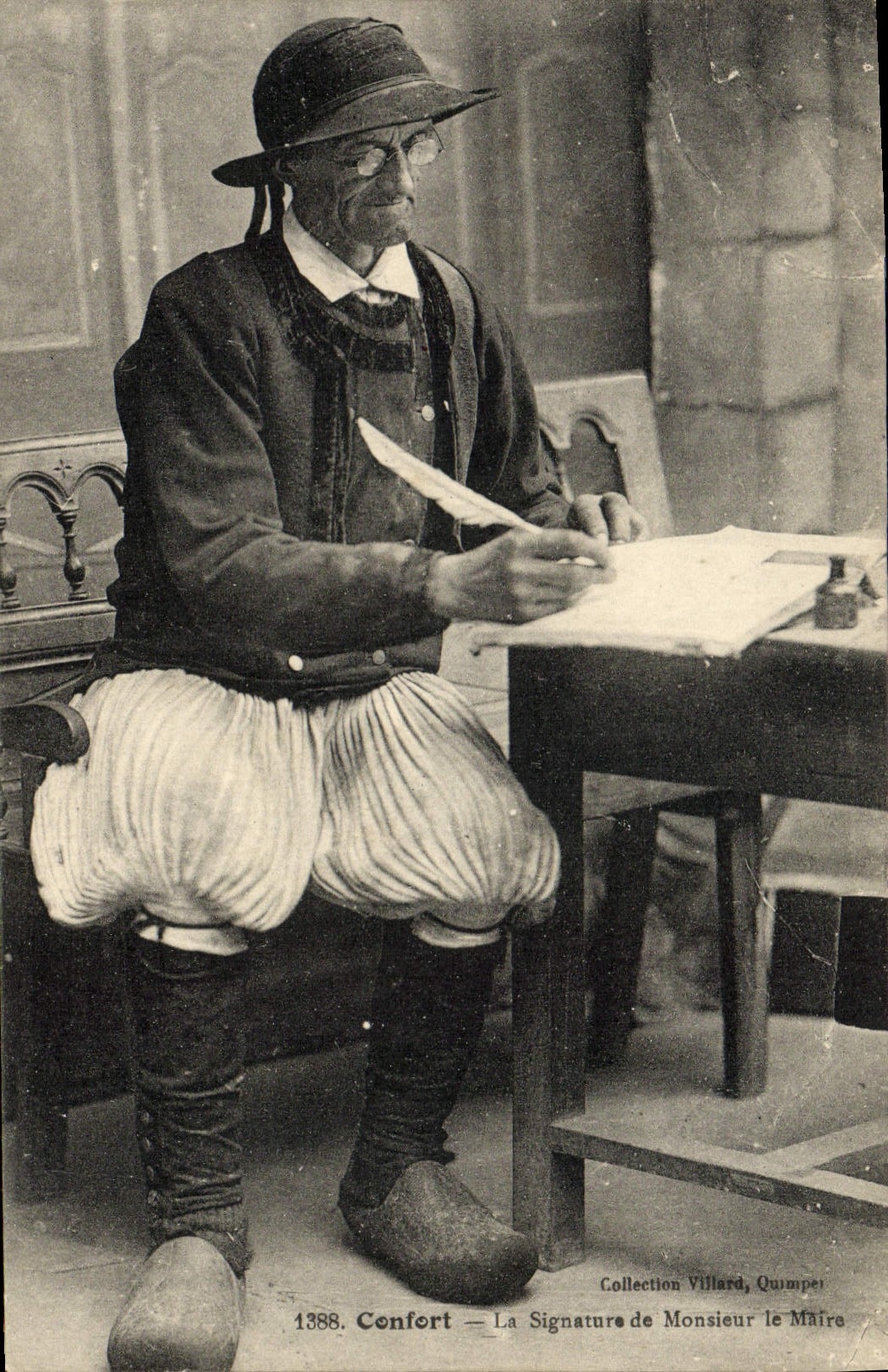 Comodidad de la POSTAL de la VENDIMIA la firma de señor Mayor TOP