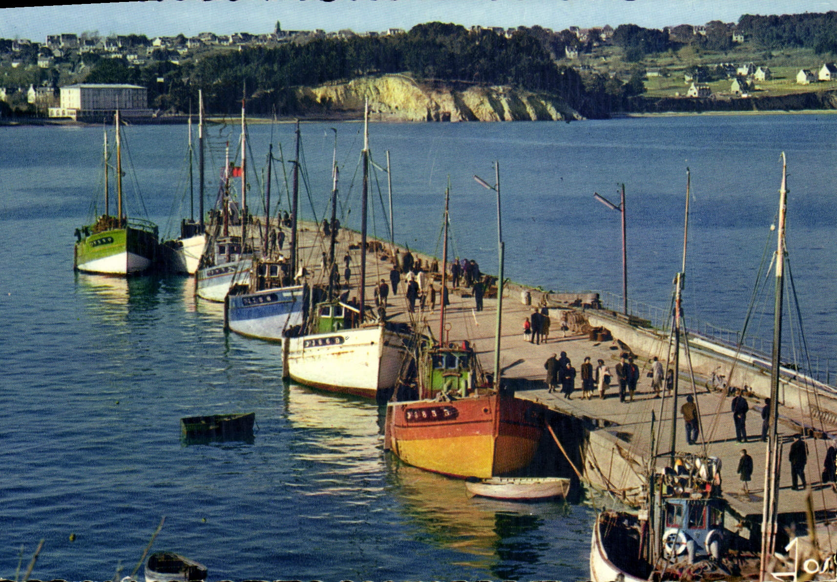 MODERN CARD Crozon Morgat Vessels Fishing in the Port Boats