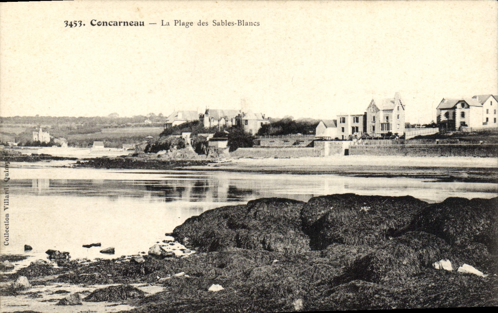 VINTAGE POSTCARD Concarneau the Beach of White Sands