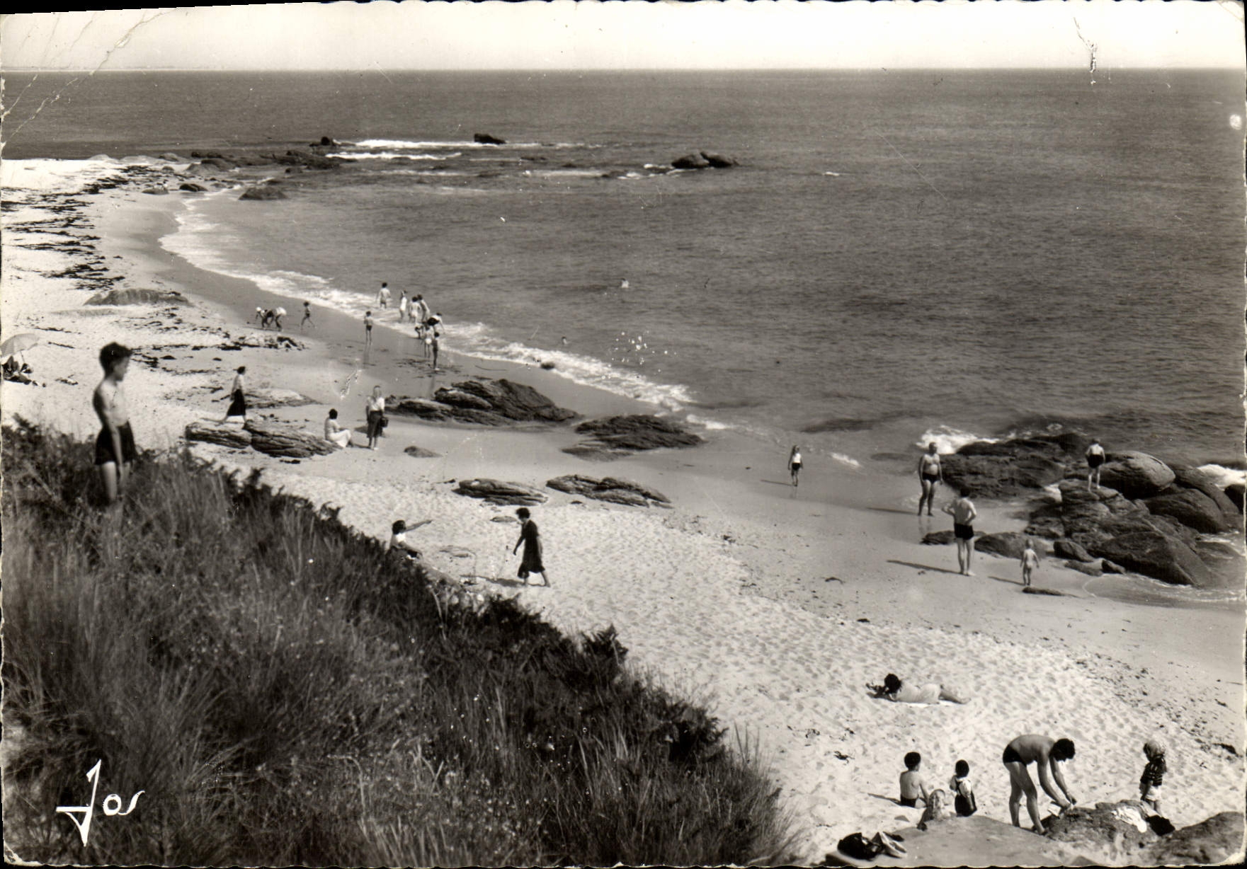 MODERN CARD Beg Meil by Fouesnant main beach of fine sand and dunes