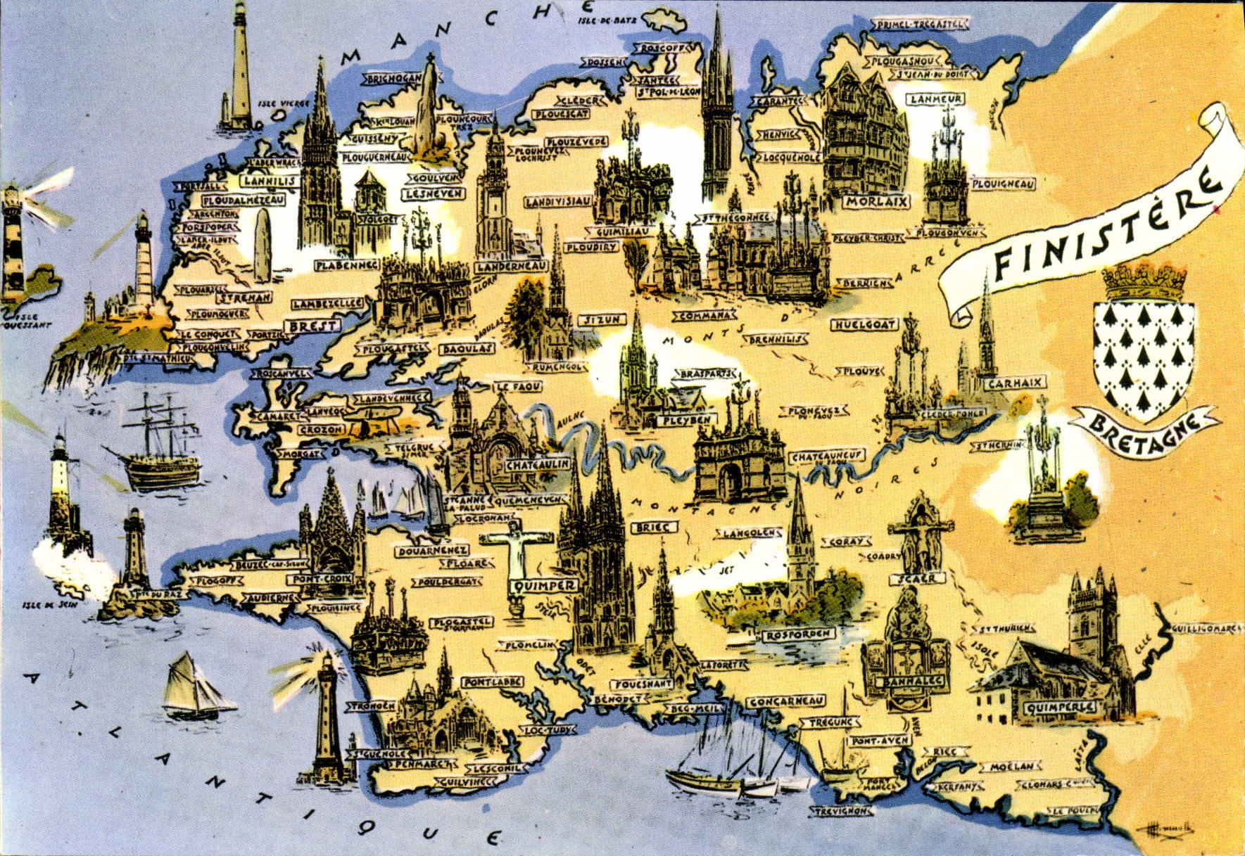 MODERN CARD Brittany Finistere