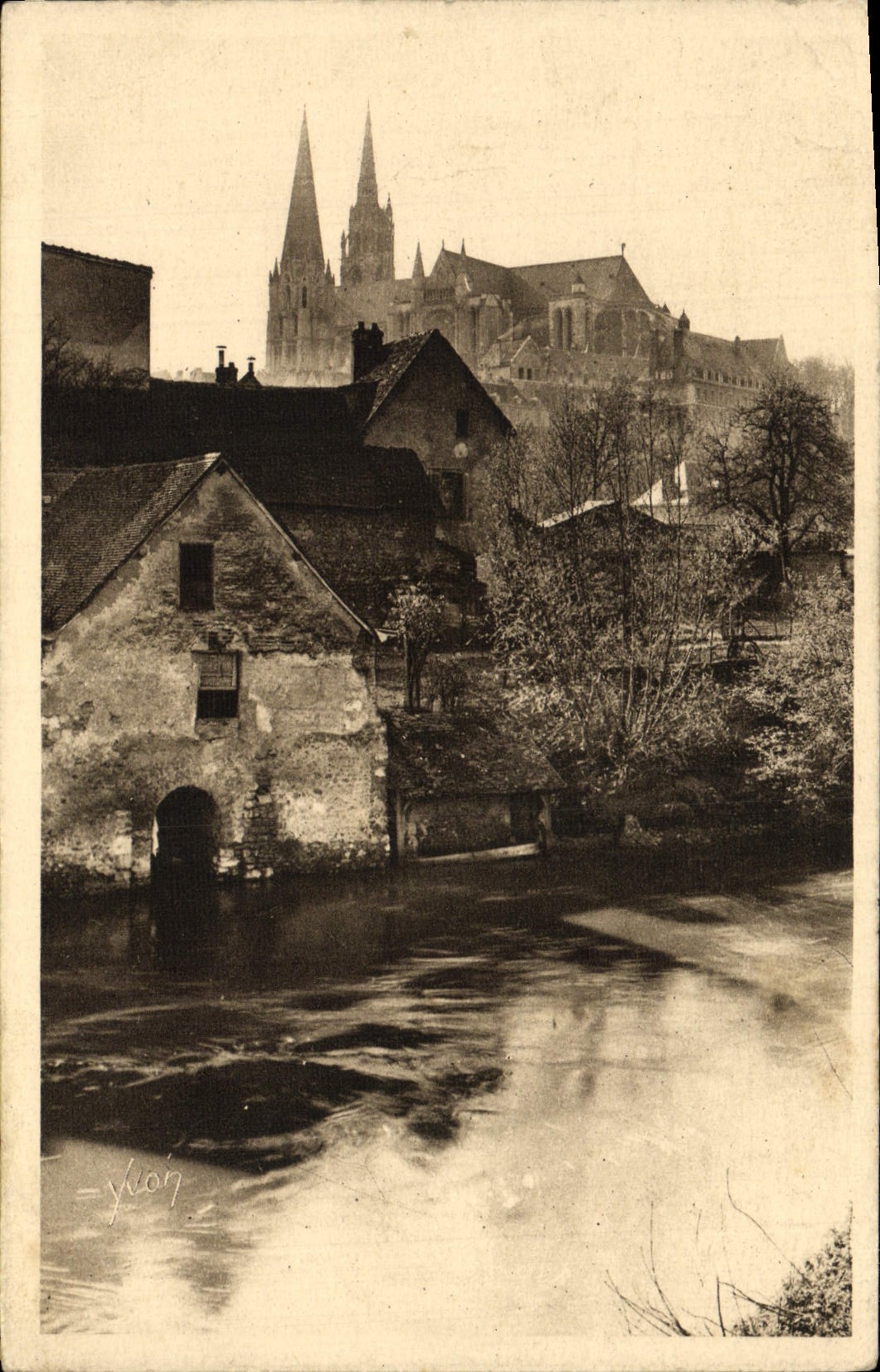 CPA La Douce France Chartres Matinee De Printemps Sur Les Bords De l'Eure