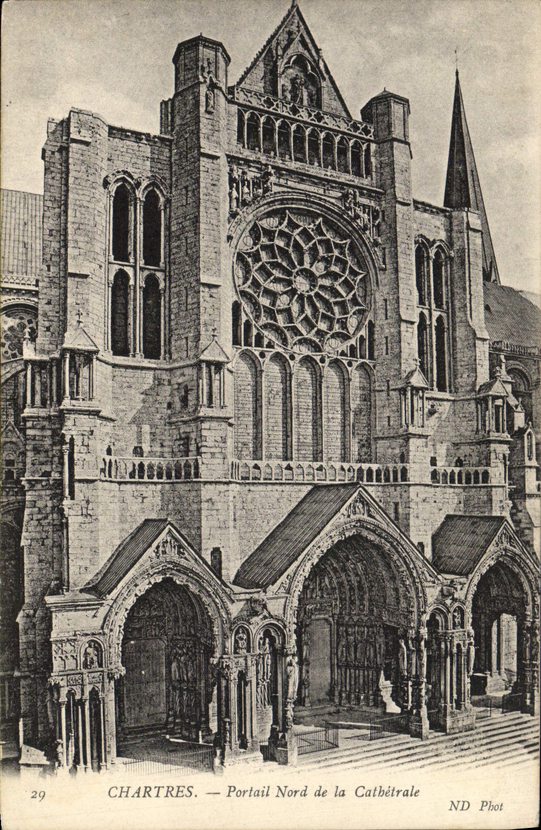 CPA Chartres Portail Nord De La Cathedrale