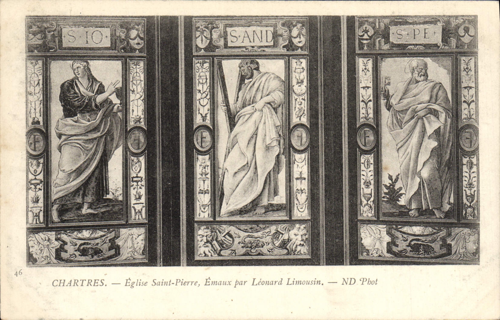 CPA Chartres Eglise Saint Pierre Emaux Par Leonard Limousin