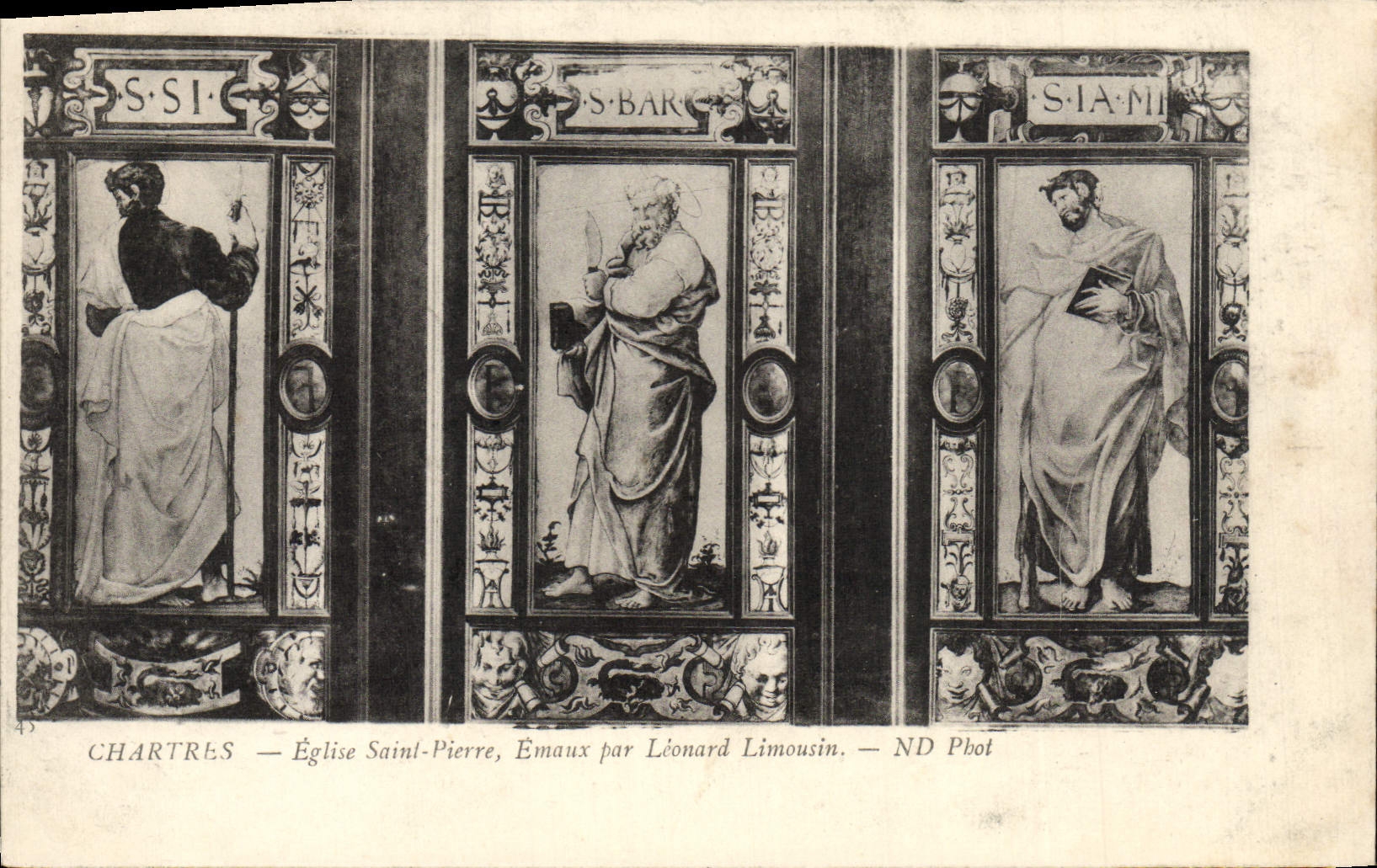 CPA Chartres Eglise Saint Pierre Emaux Par Leonard Limousin