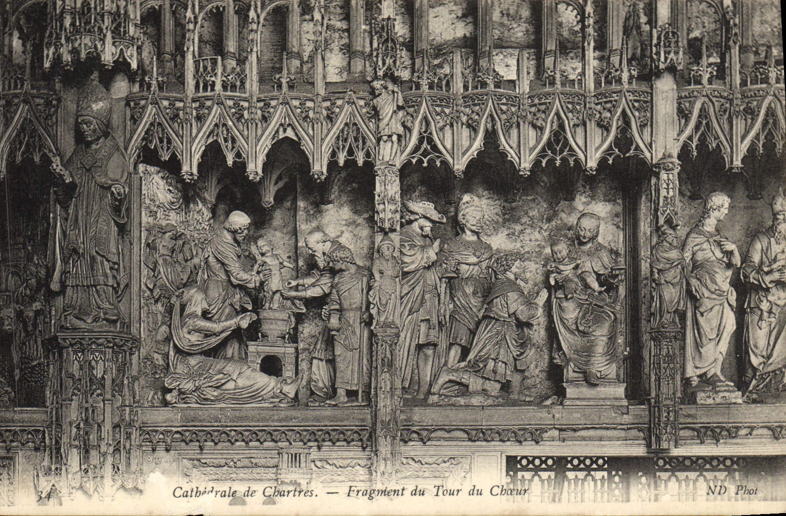 CPA Cathedrale De Chartres Fragment Du Tour du Choeur