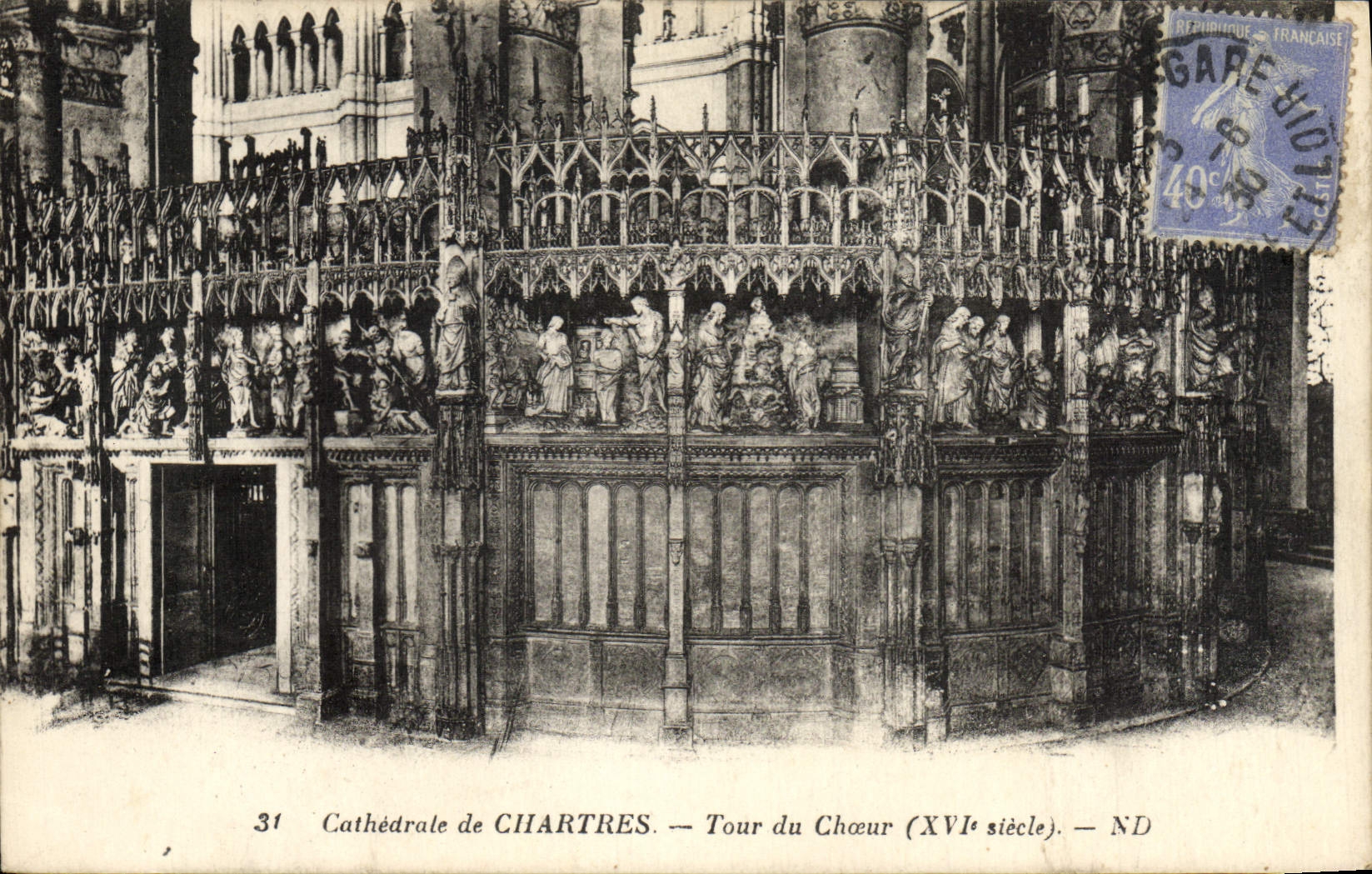 CPA Cathedrale De Chartres Tour Du Choeur