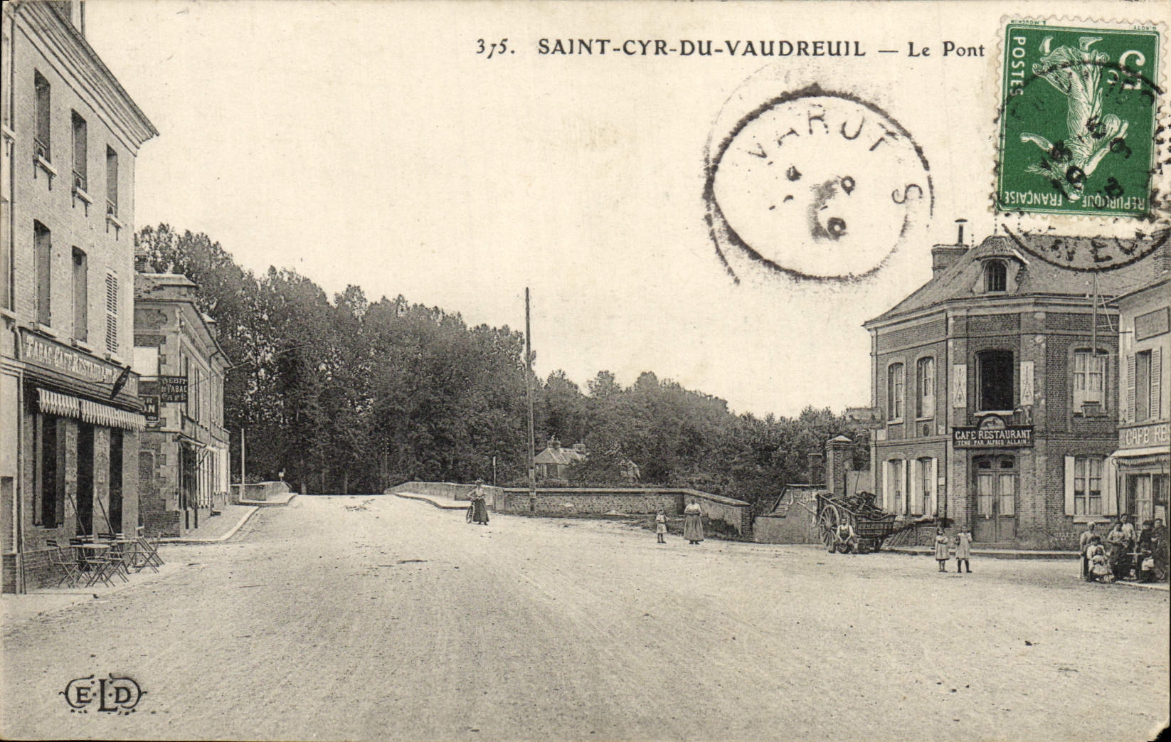 CPA Saint Cry Du Vaudreuil Le Pont Cafe Restaurant