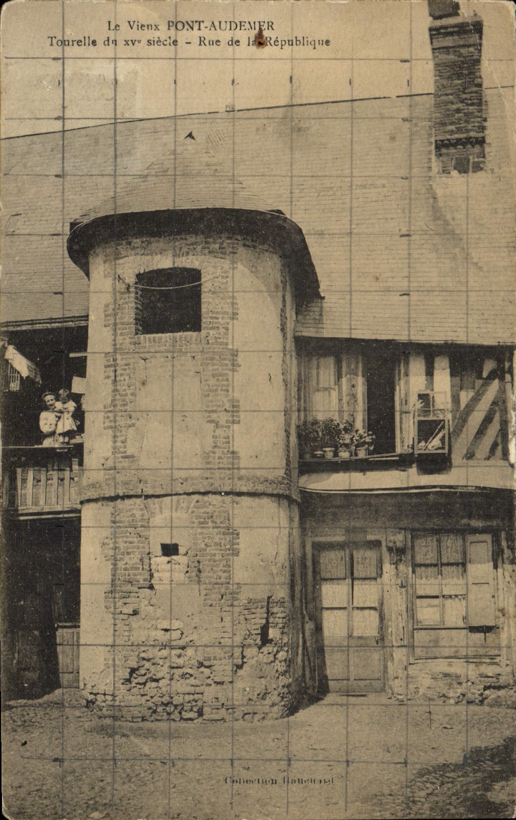 VINTAGE POSTCARD the Old Bridge Audemer Turret Street of the Republic