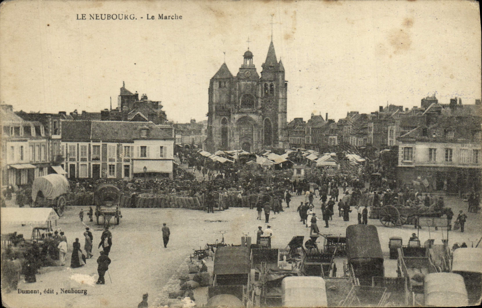 Mercado de Neubourg de la POSTAL de la VENDIMIA