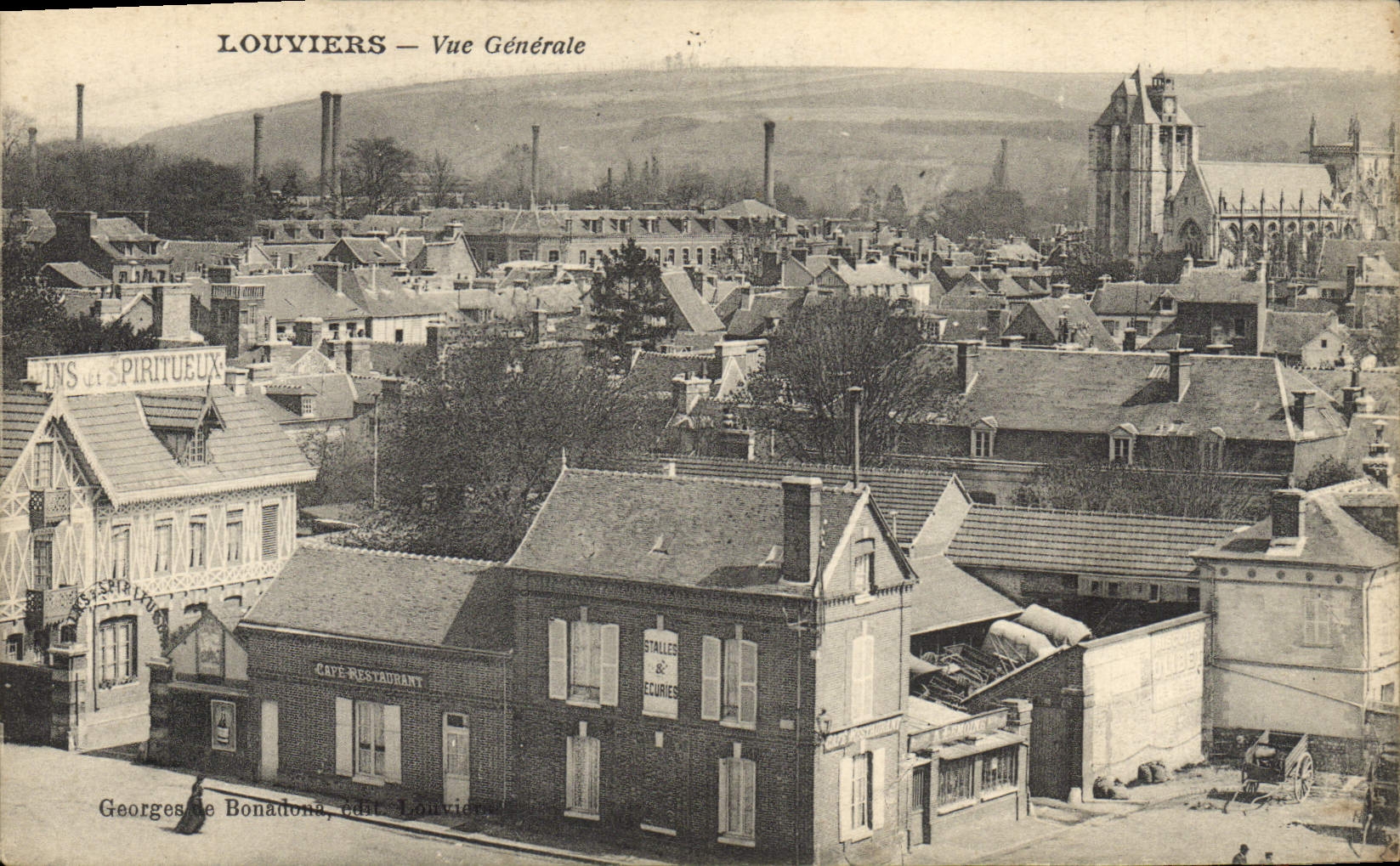 VINTAGE POSTCARD Louviers View