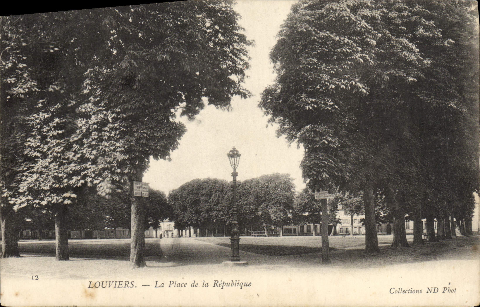 VINTAGE POSTCARD Louviers the Place Of the Republic