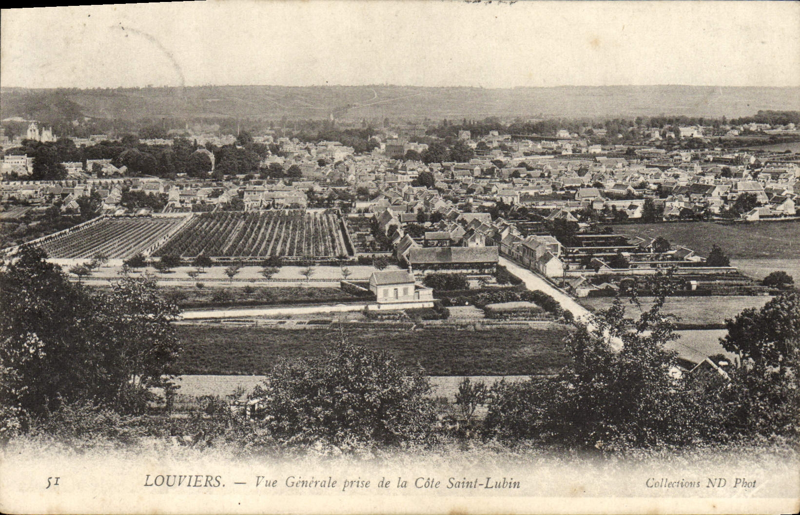 CPA Louviers Vue Generale Prise De la Cote Saint Lubin
