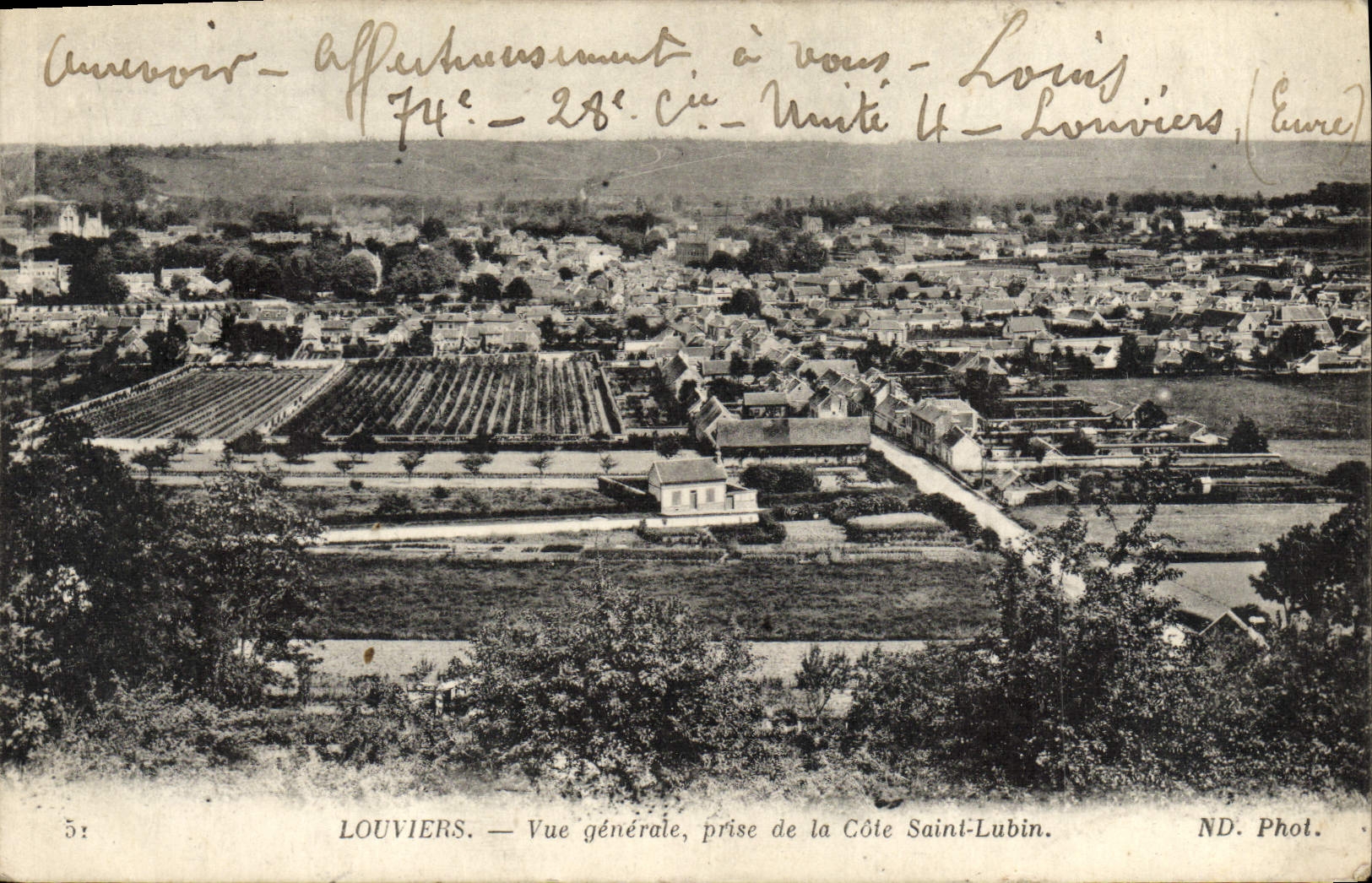 CPA Louviers Vue Generale Prise De La Cote Saint Lubin