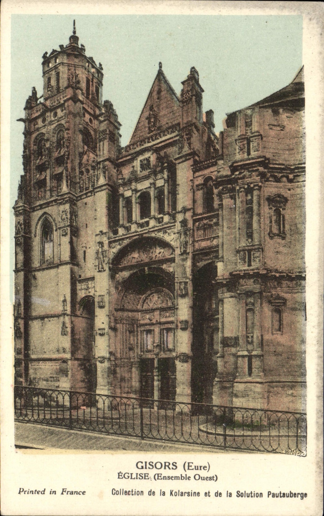 Iglesia de Gisors de la POSTAL de la VENDIMIA