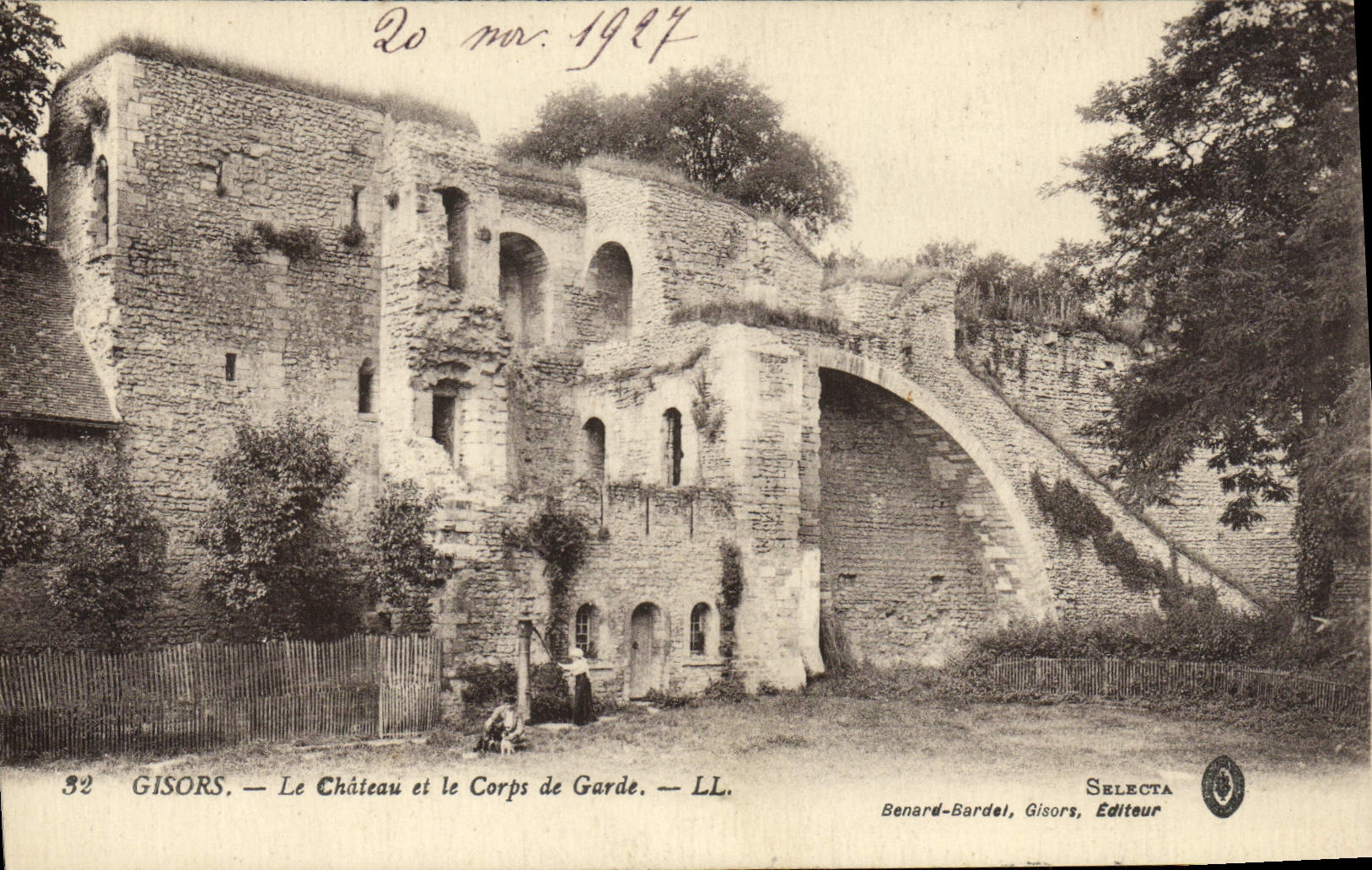 POSTAL Gisors de la VENDIMIA el castillo y el cuerpo del protector