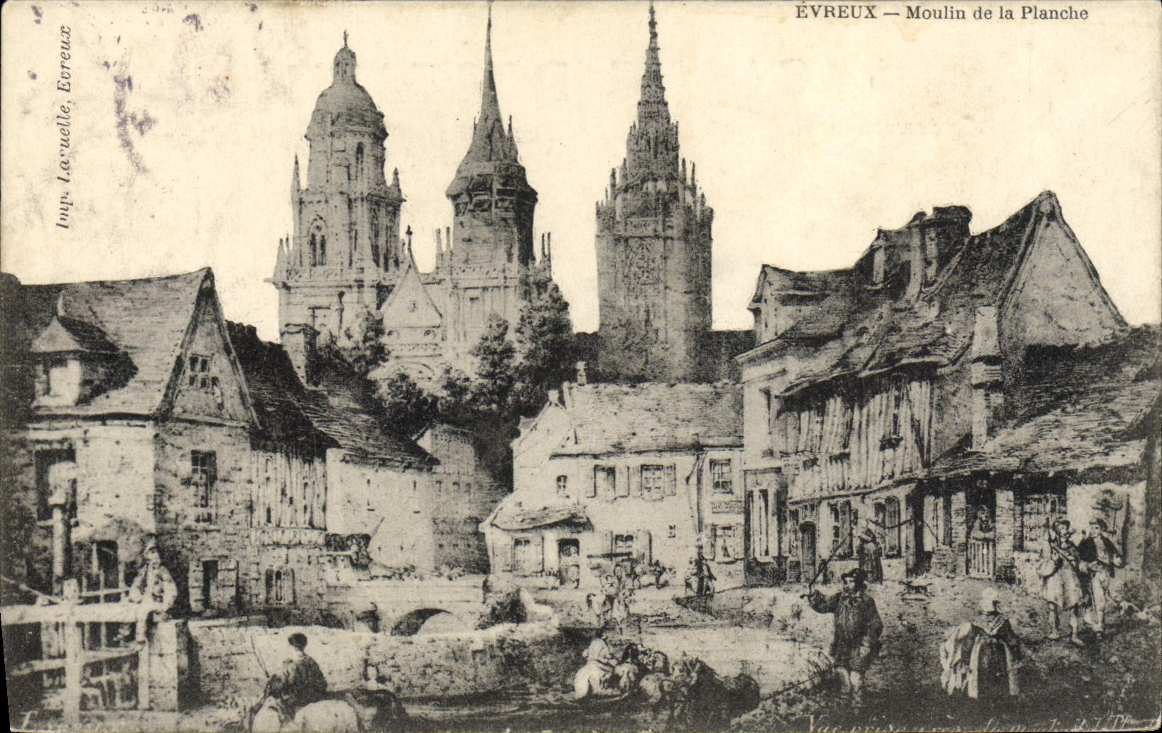 VINTAGE POSTCARD Evreux Mill Of the Board