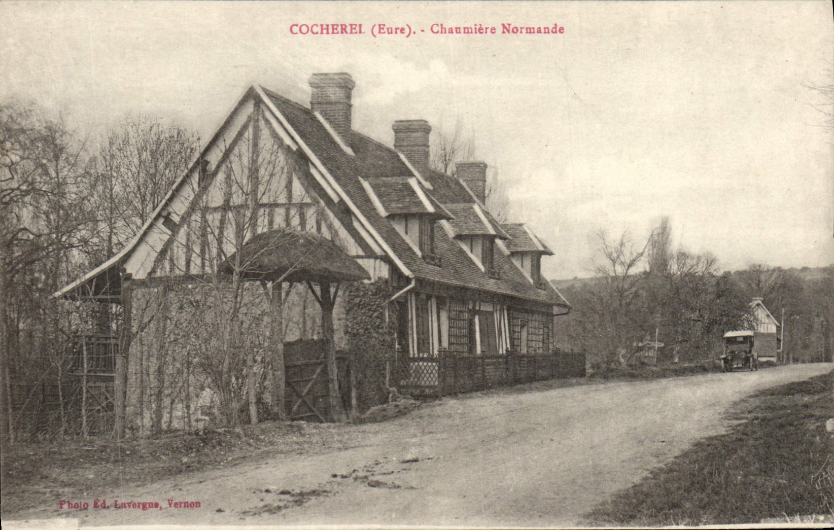 CPA Cocherel Chaumiere Normande