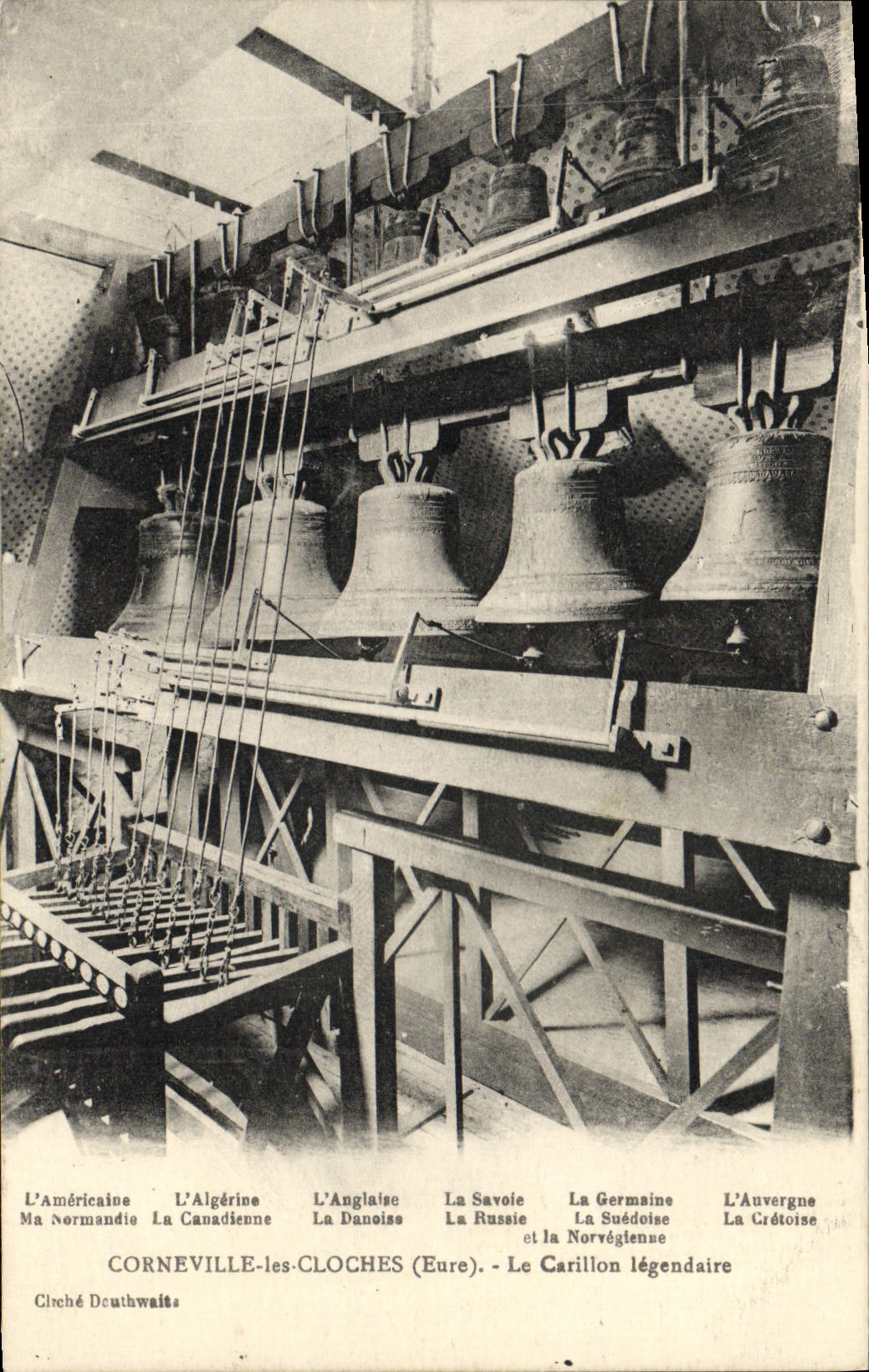 POSTAL Corneville Belces de la VENDIMIA el carillón legendario Belces