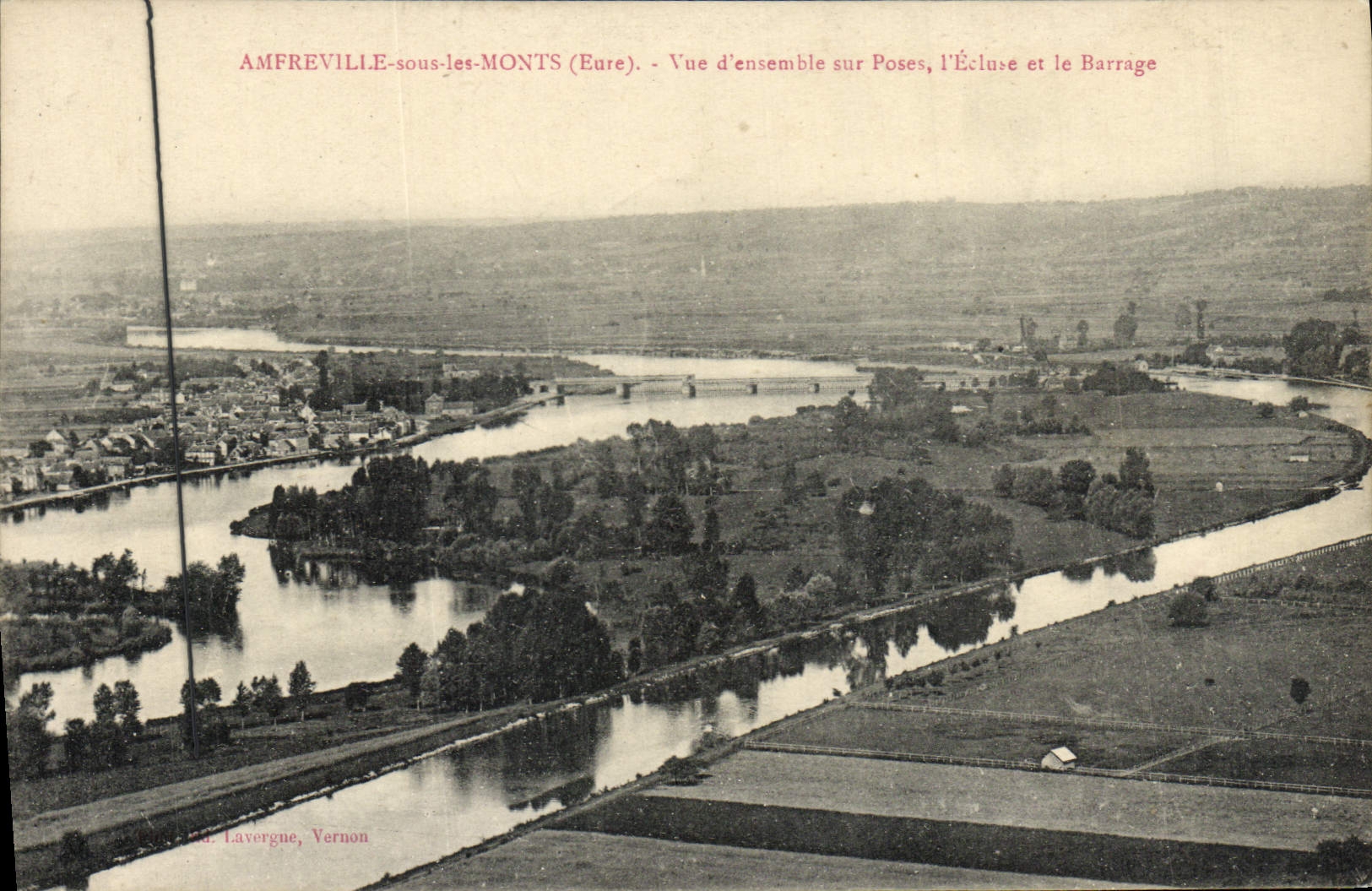 POSTAL Amferville de la VENDIMIA bajo cuadro total de los montajes en instalaciones la cerradura y la detención