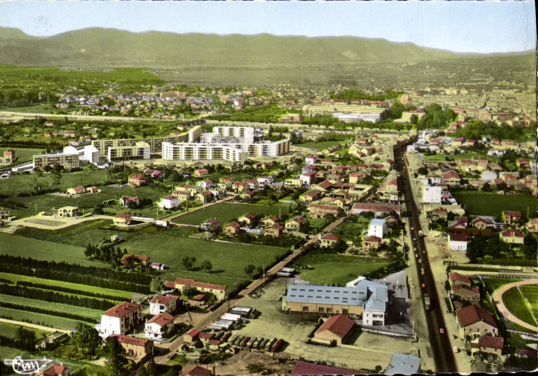 MODERN CARD Montelimar View the Road of Marseilles Suburb St James New Colleges and Valley of the Rhone