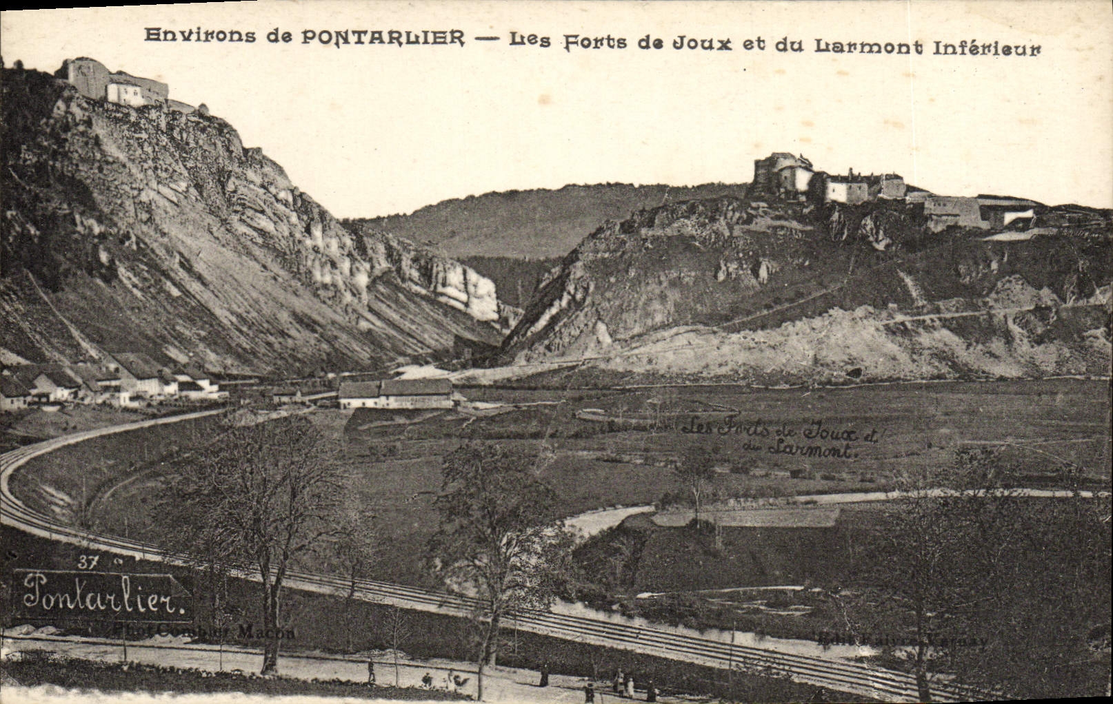 VINTAGE POSTCARD Surroundings of Pontarlier Forts of Joux and Lower Larmont
