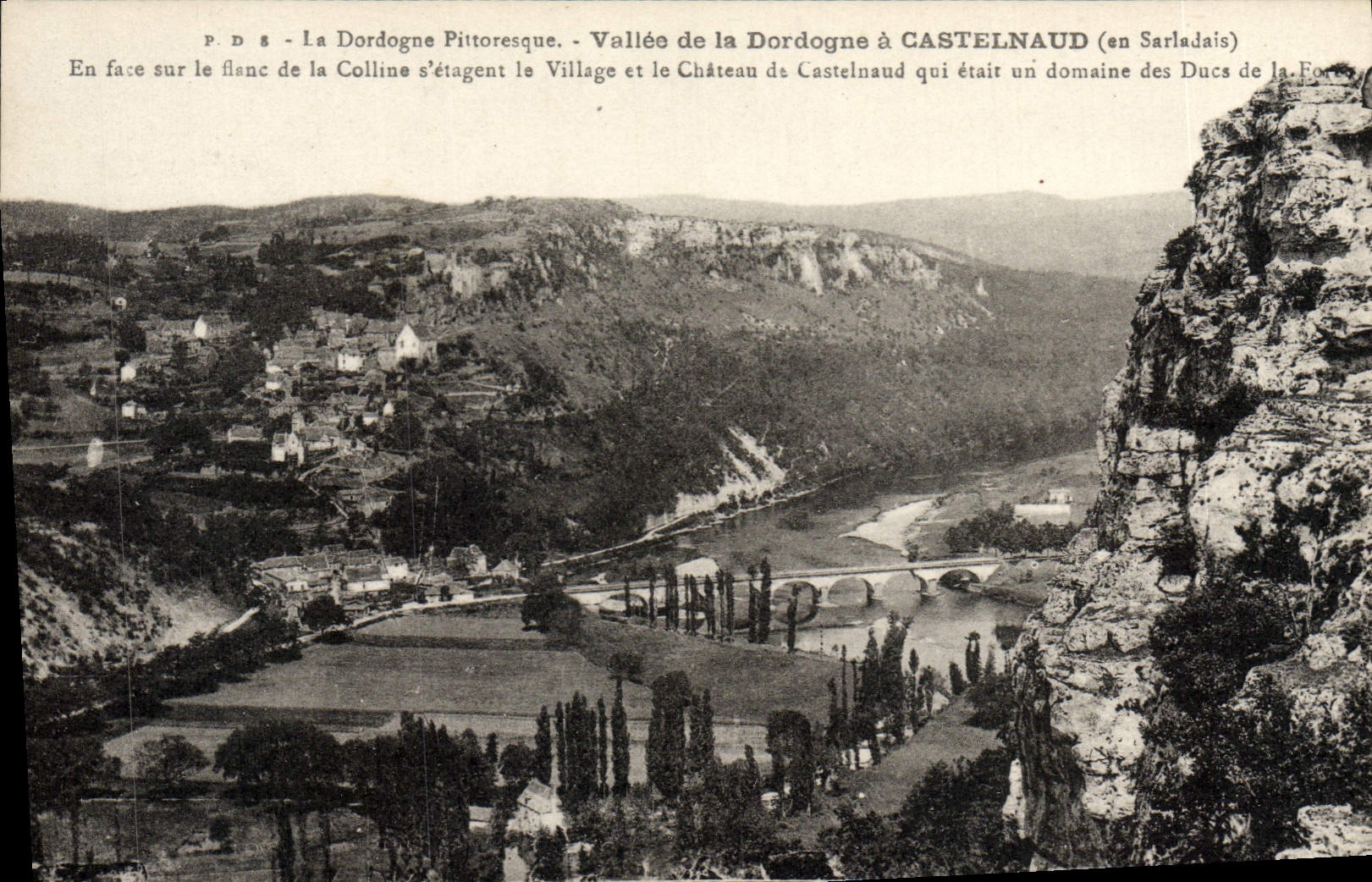 POSTAL de la VENDIMIA el valle de Dordogne del Dordogne Castelnaud