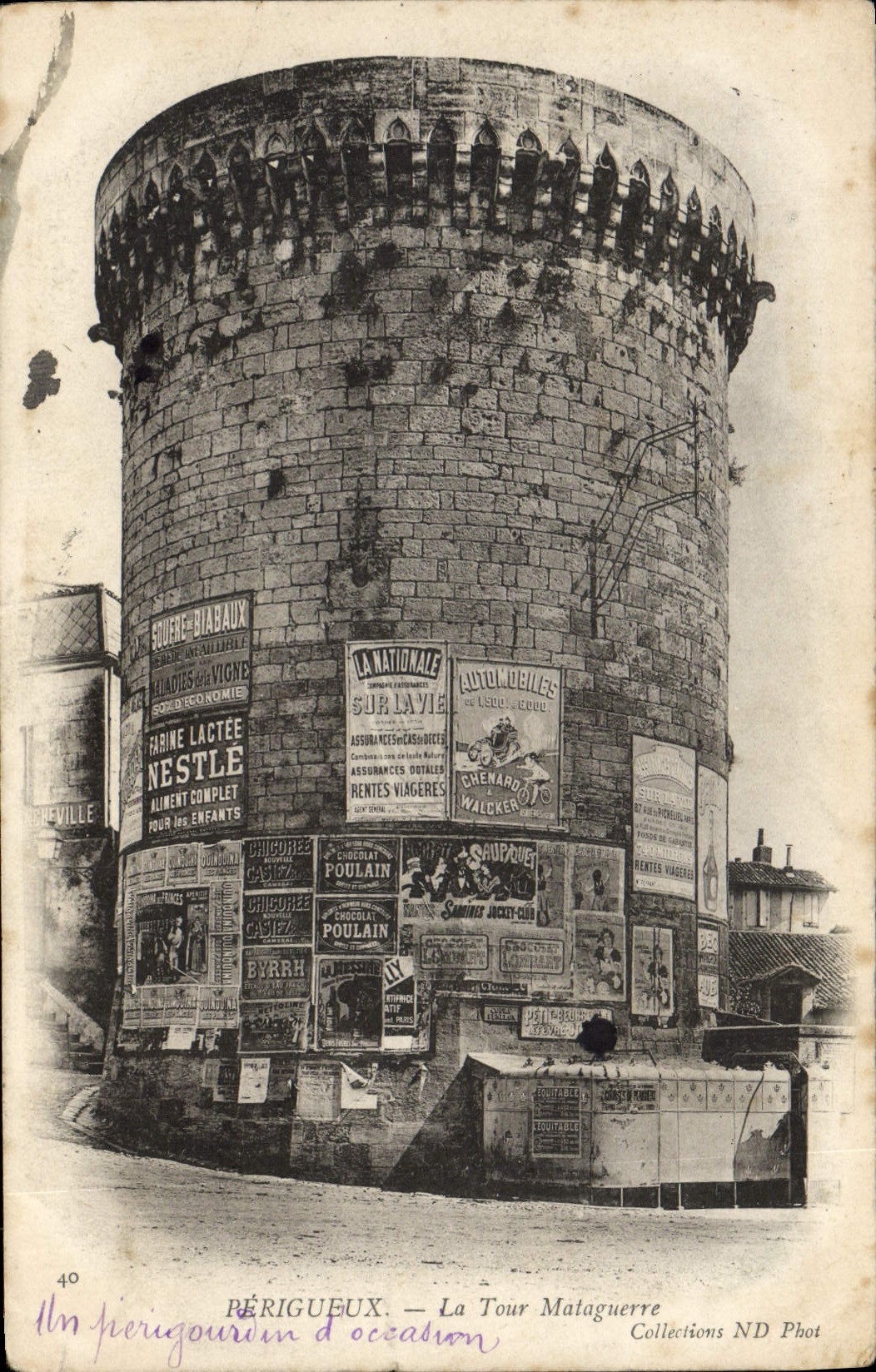 VINTAGE POSTCARD Periguex the Mataguerre Tower
