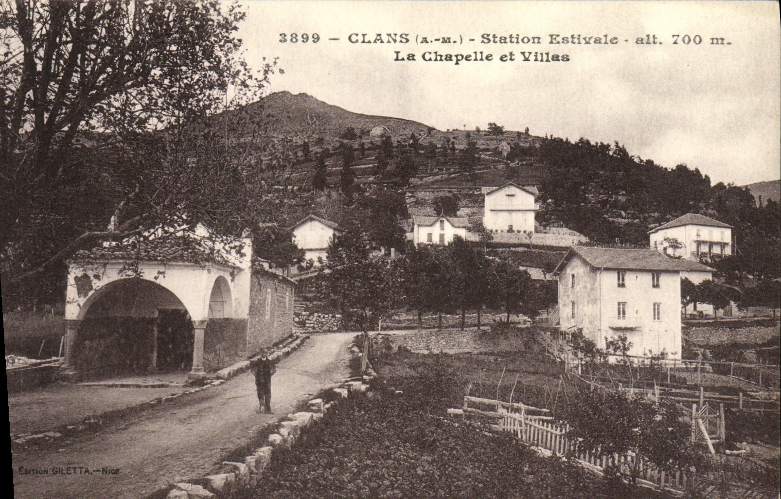 VINTAGE POSTCARD Statin Clans Estival La Chapelle and Villas