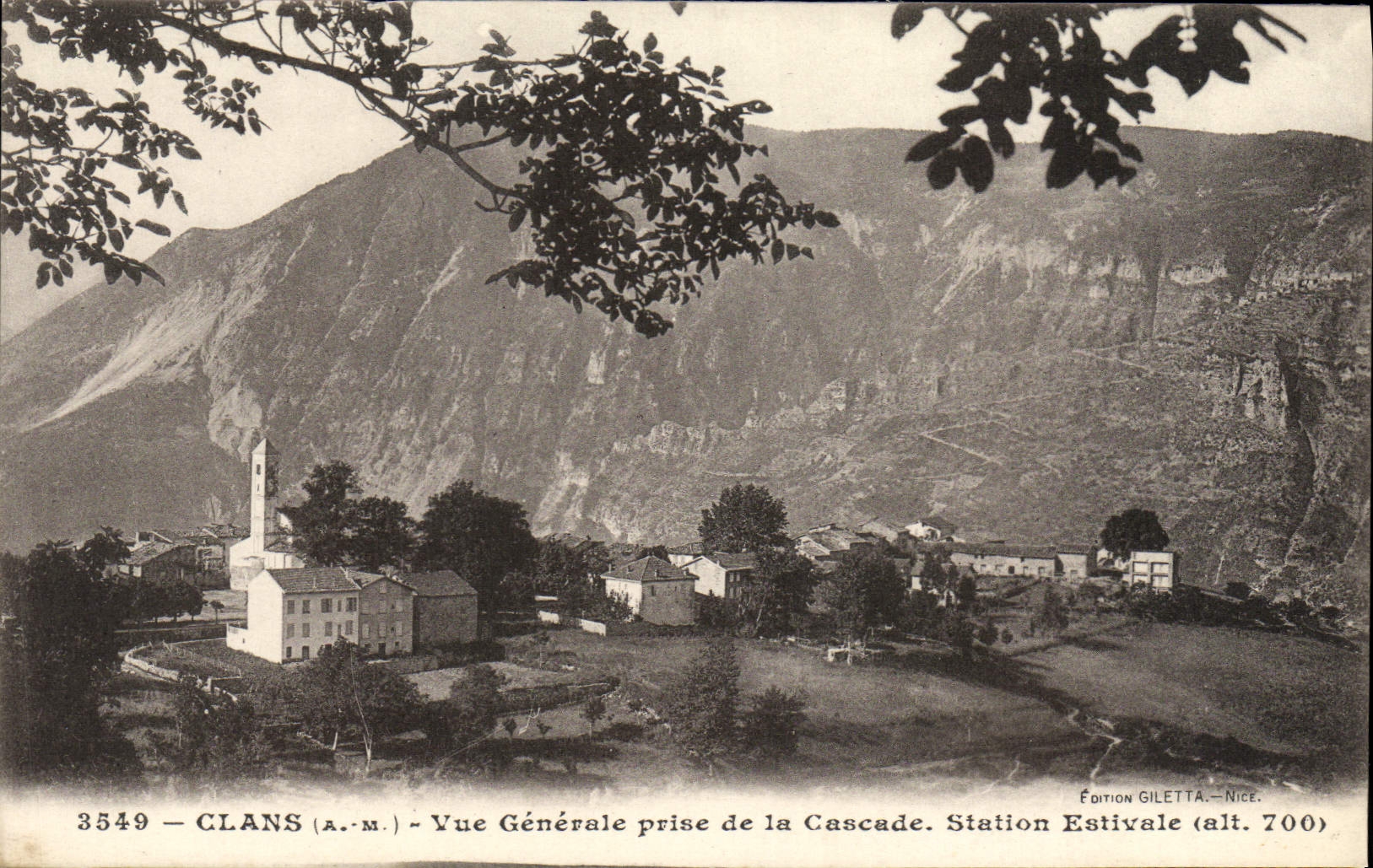 VINTAGE POSTCARD Clans View taken of the cascade Estival Station