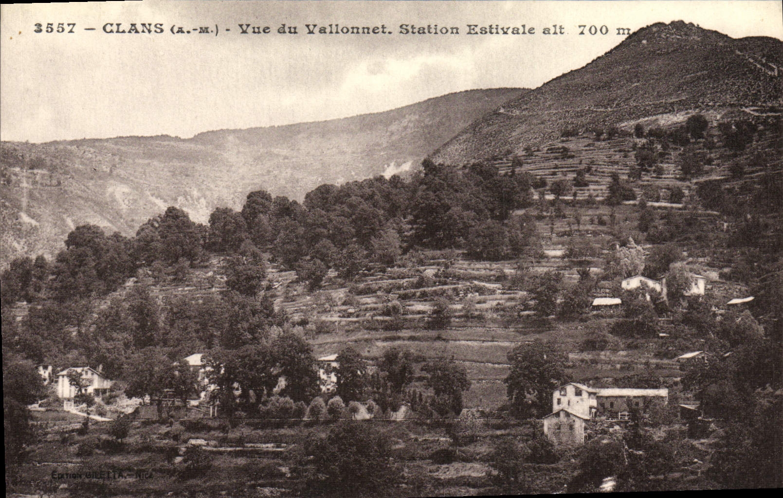 CPA Clans Vue du Vallonnet Station Estivale