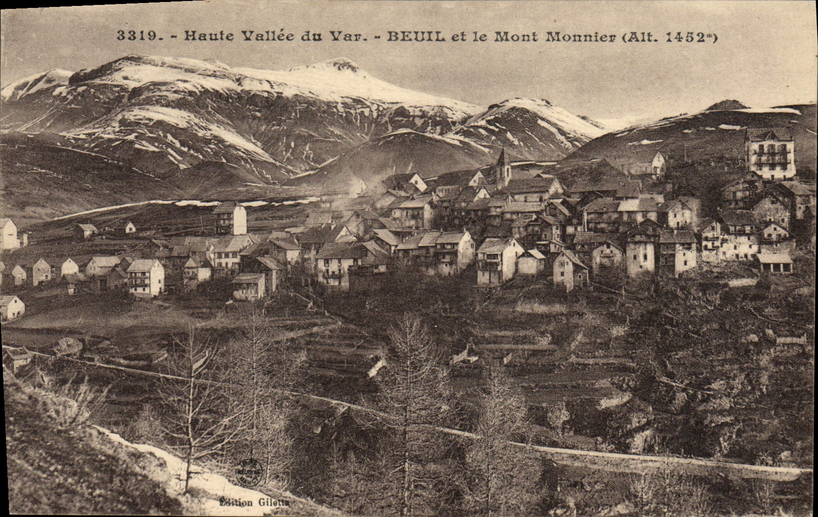 CPA Haule Vallee du Var Beuil et le Mont Monnier