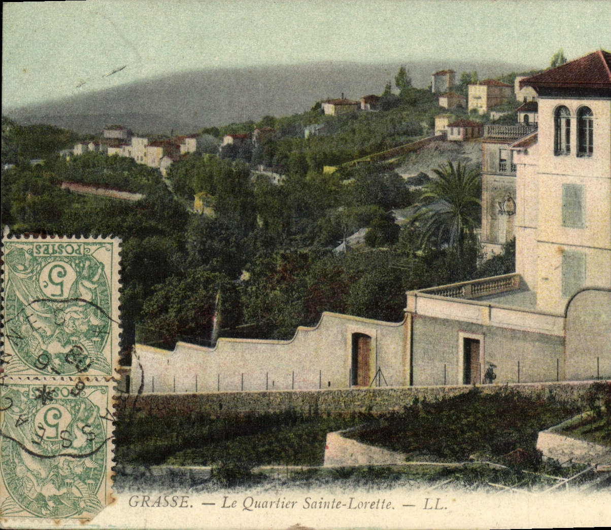 POSTAL de la VENDIMIA grasa el districto Sainte Lorette