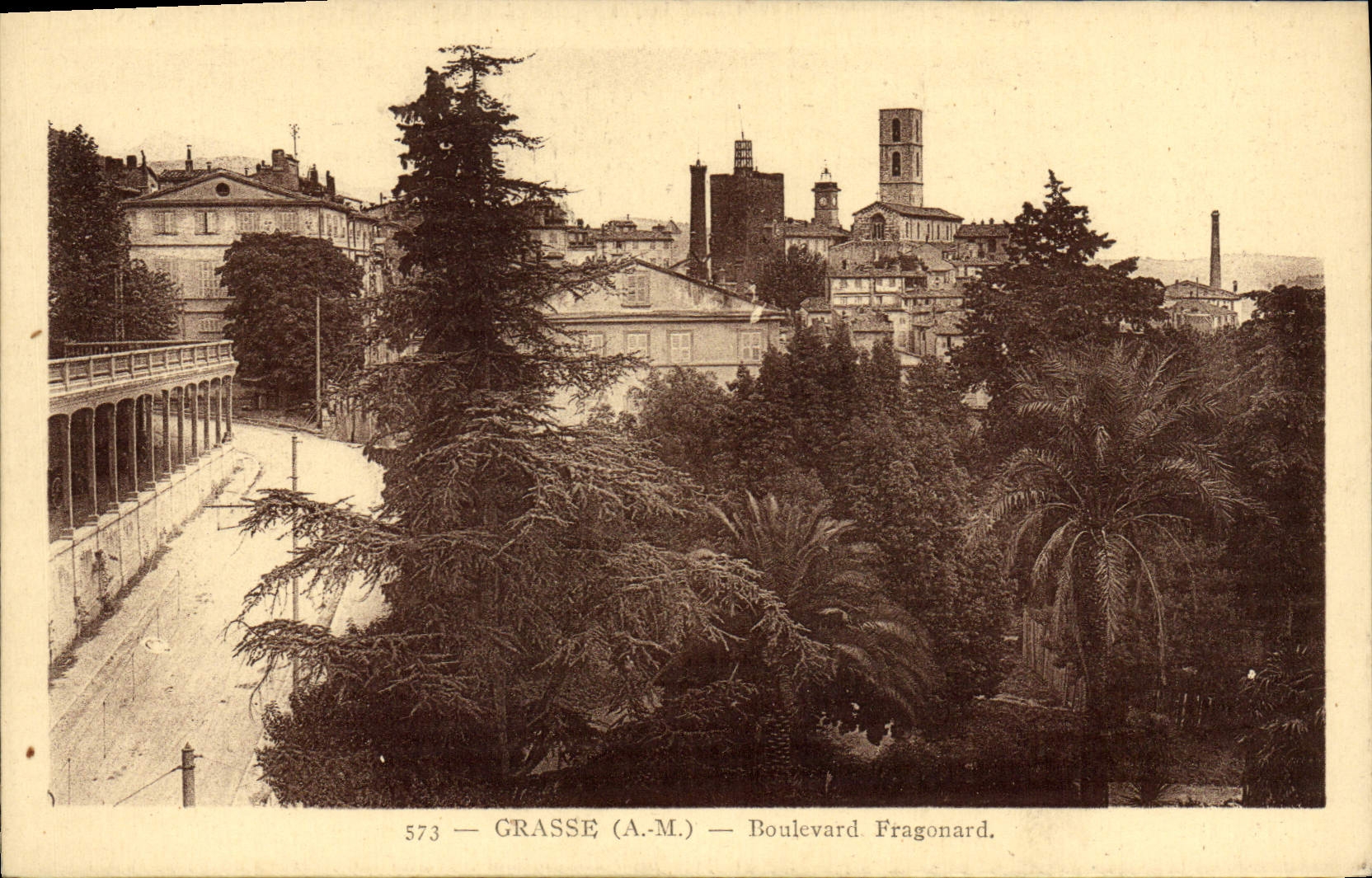 Bulevar graso de Fragonard de la POSTAL de la VENDIMIA