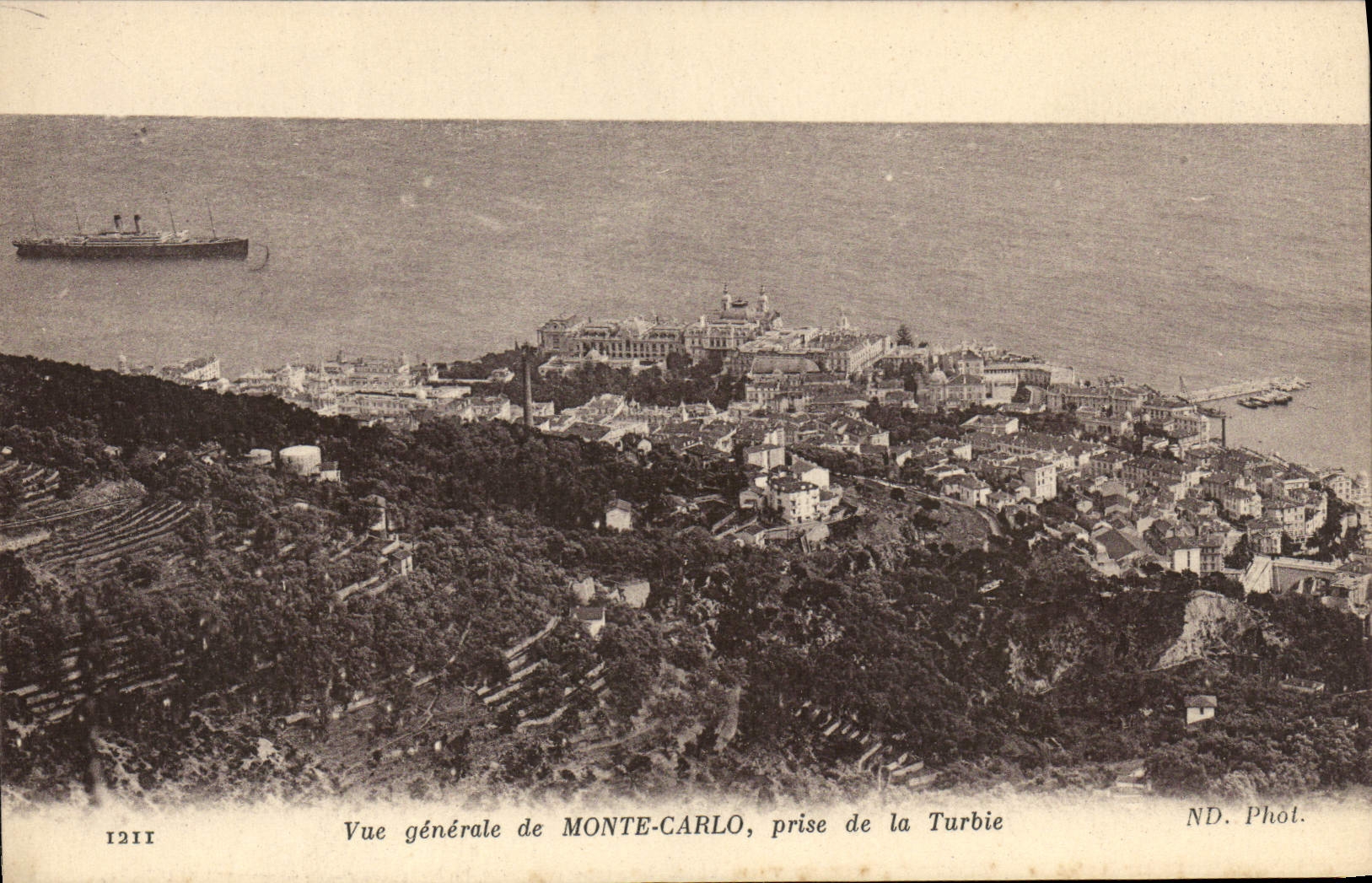 CPA Vue generale De Monaco prise de la Turbie