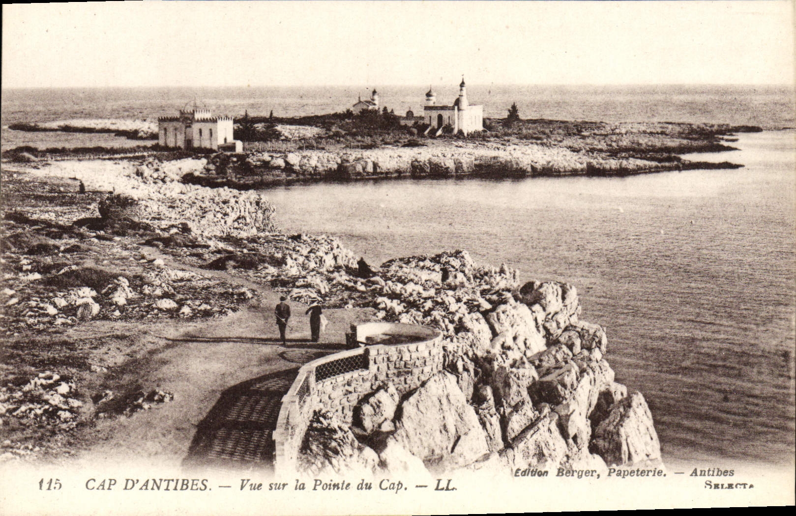 VINTAGE POSTCARD Cape D' Antibes Vur on the Point of the Cape